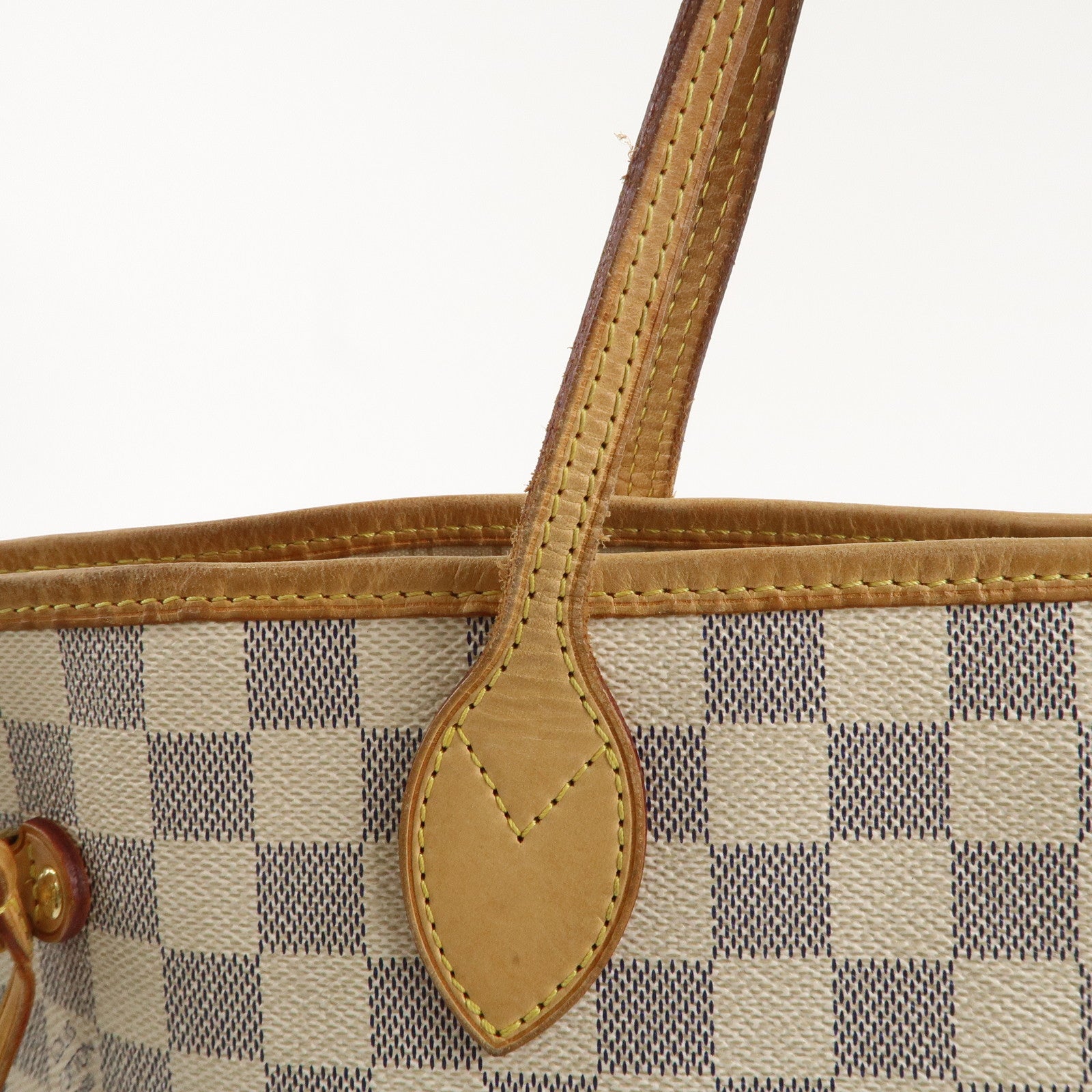 Louis Vuitton Damier Azur Neverfull MM Tote Bag Hand Bag N51107