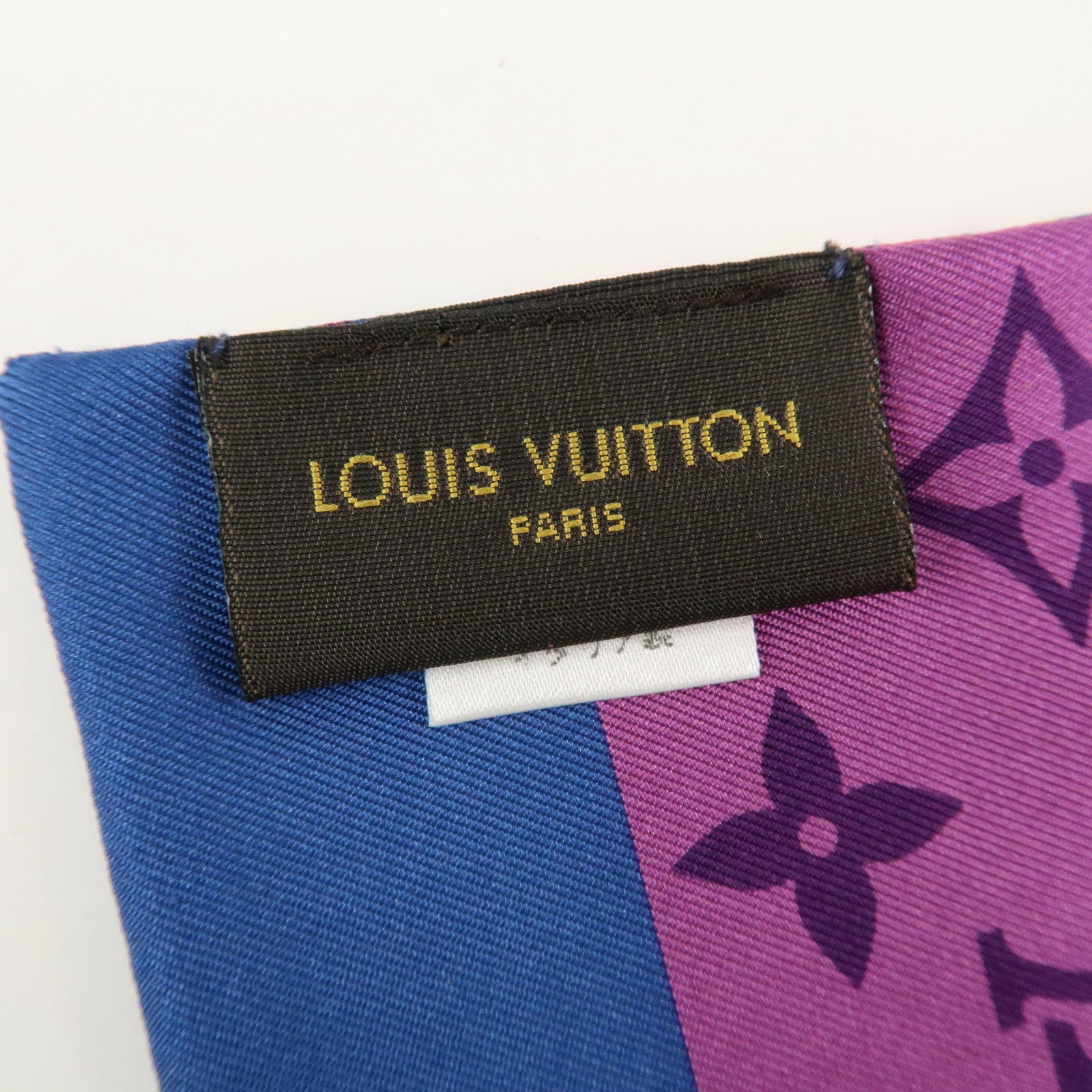 Louis Vuitton 100% Silk Bandeau Monogram Jungle Scarf Purple Used