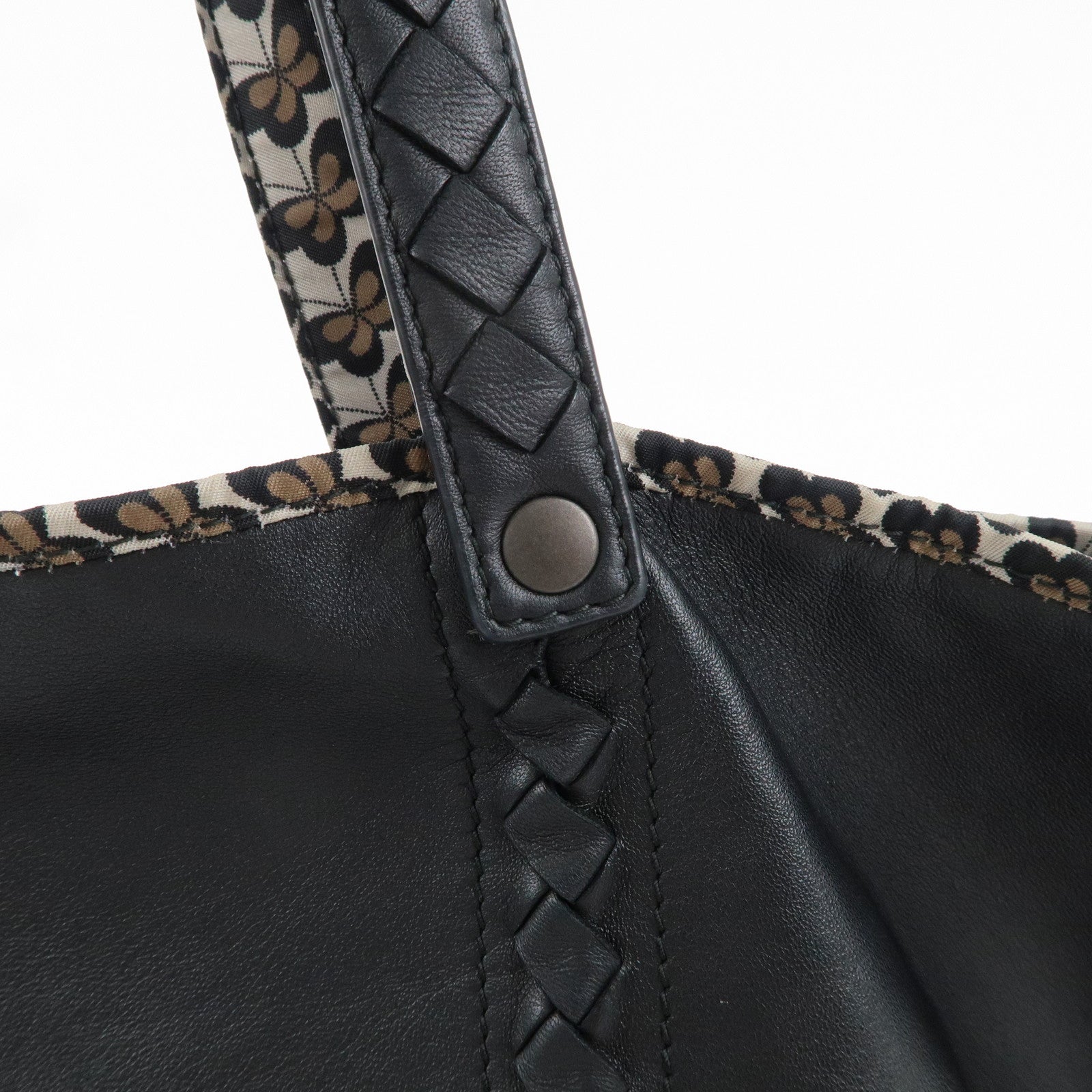 BOTTEGA VENETA Leather Reversible Tote Bag Black