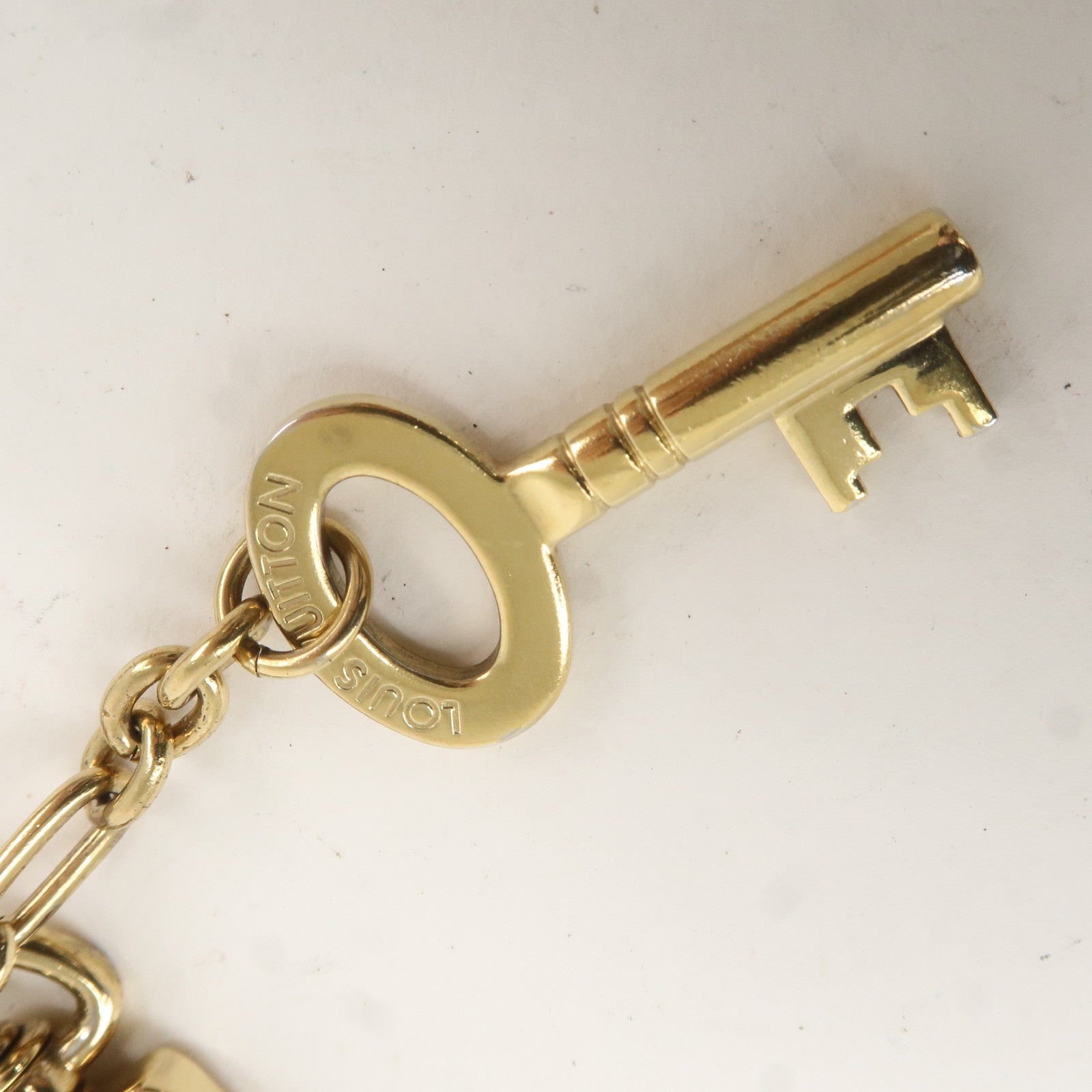 Louis Vuitton Porte Cles Cadena Bag Charm Key Charm Gold M60073