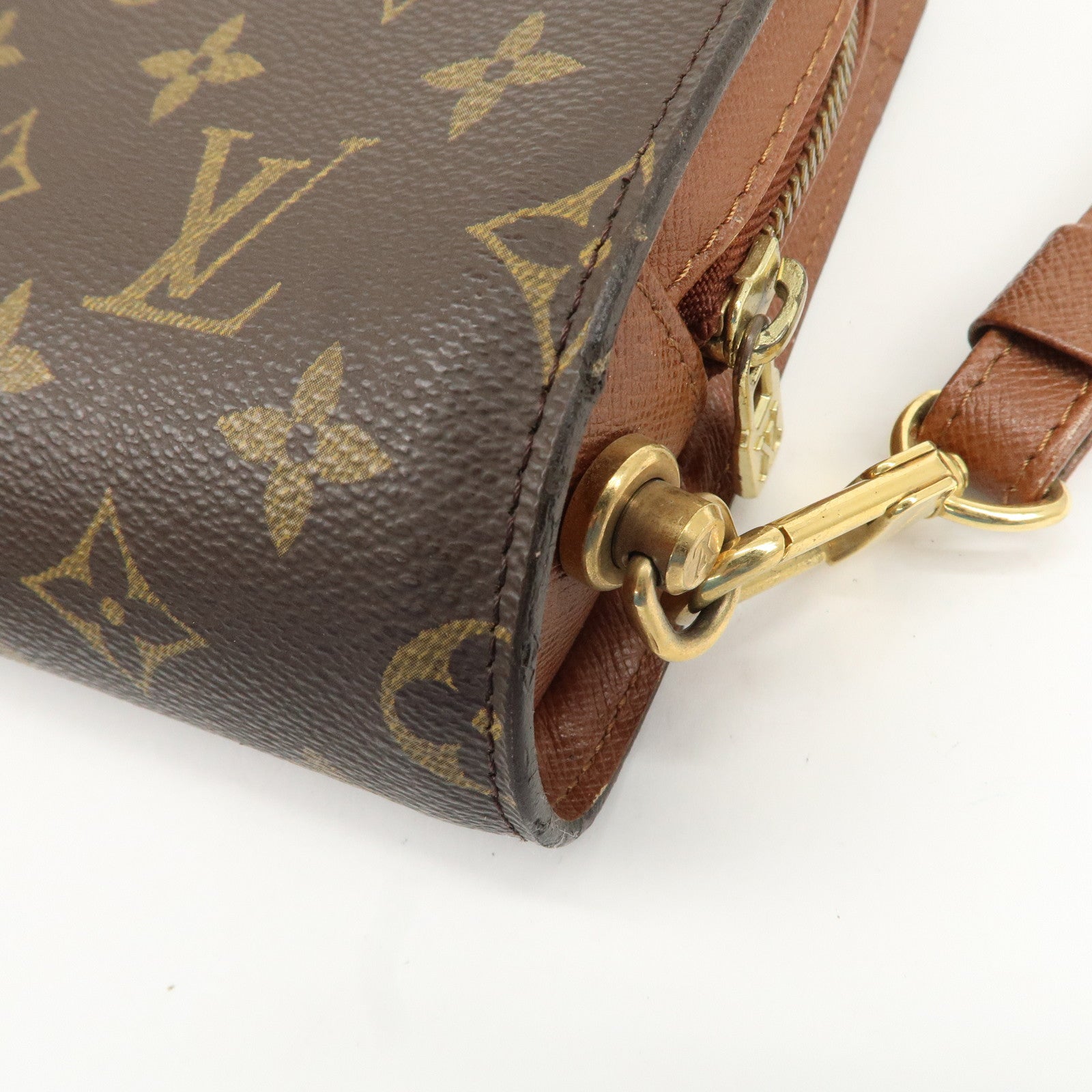 Louis Vuitton Monogram Orsay Clutch Bag Pouch Brown M51790 Used