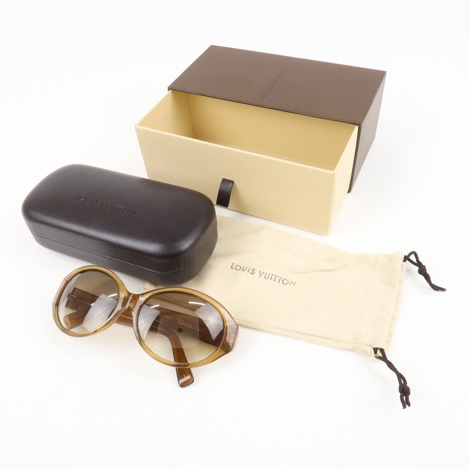 Louis Vuitton Obsession Ron Sunglasses 59□17 Brown Z0032E Used