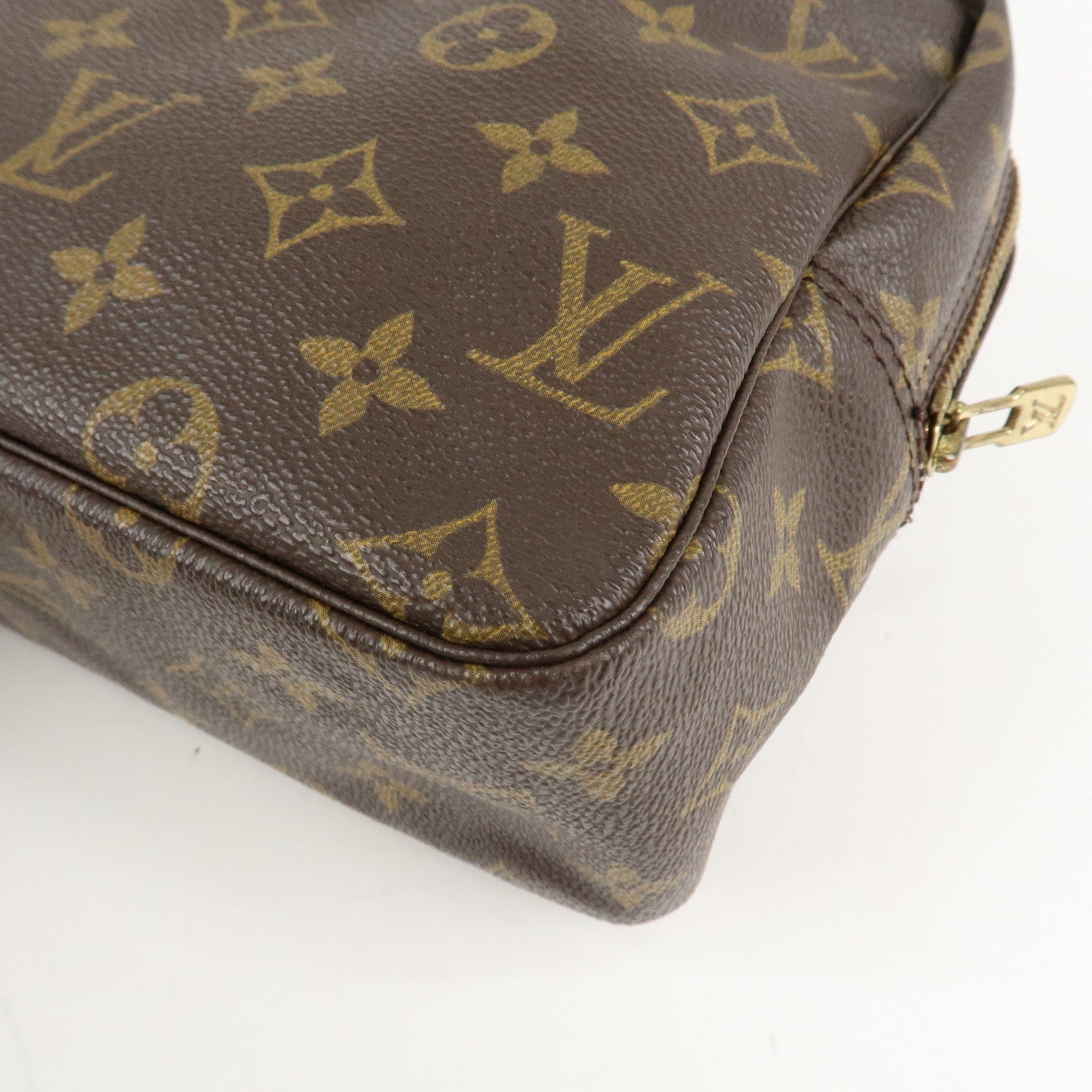 Louis Vuitton Monogram Trousse Toilette 28 Pouch Brown M47522 Used