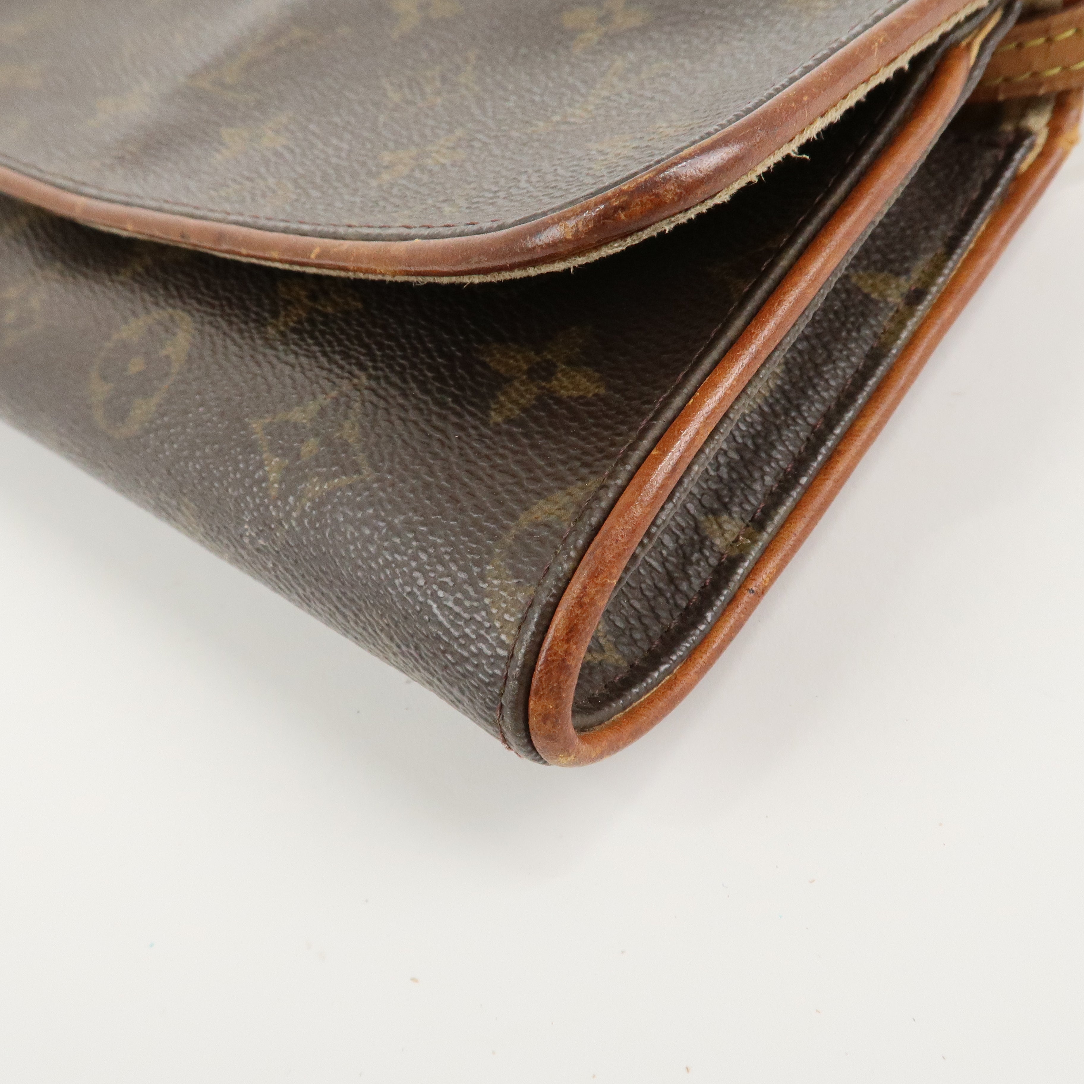 Louis Vuitton Monogram Pochette Twin GM 2Way Bag Brown M51852 Used