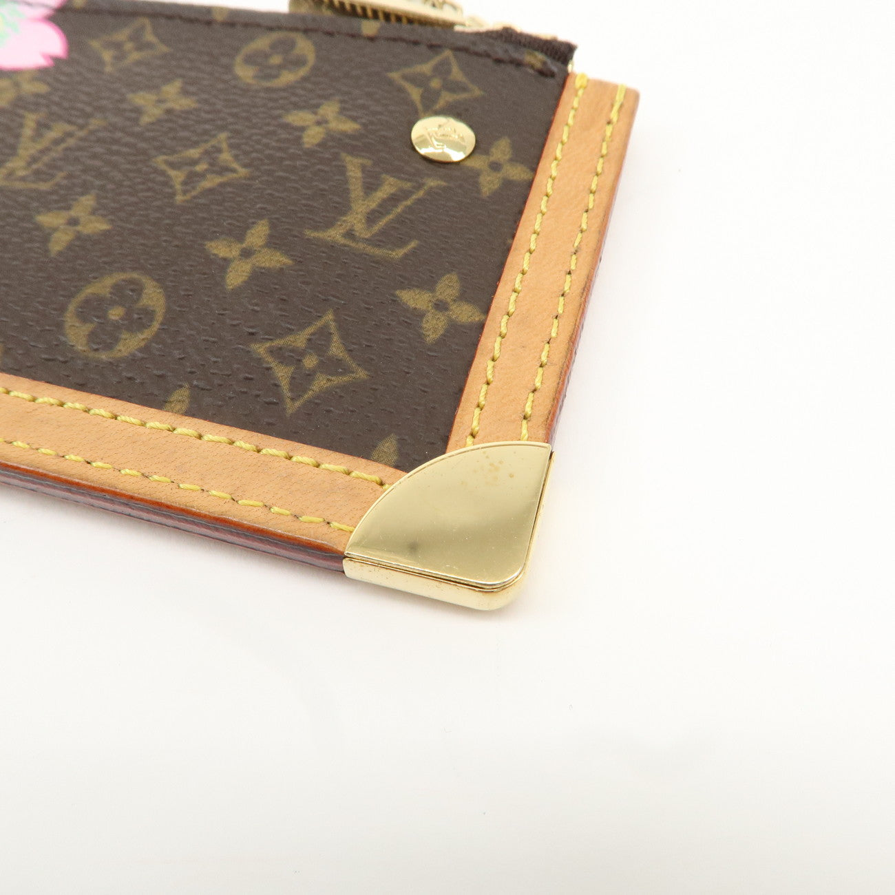 Louis Vuitton Cherry Blossom Pochette Cles Coin Case M92015 Used