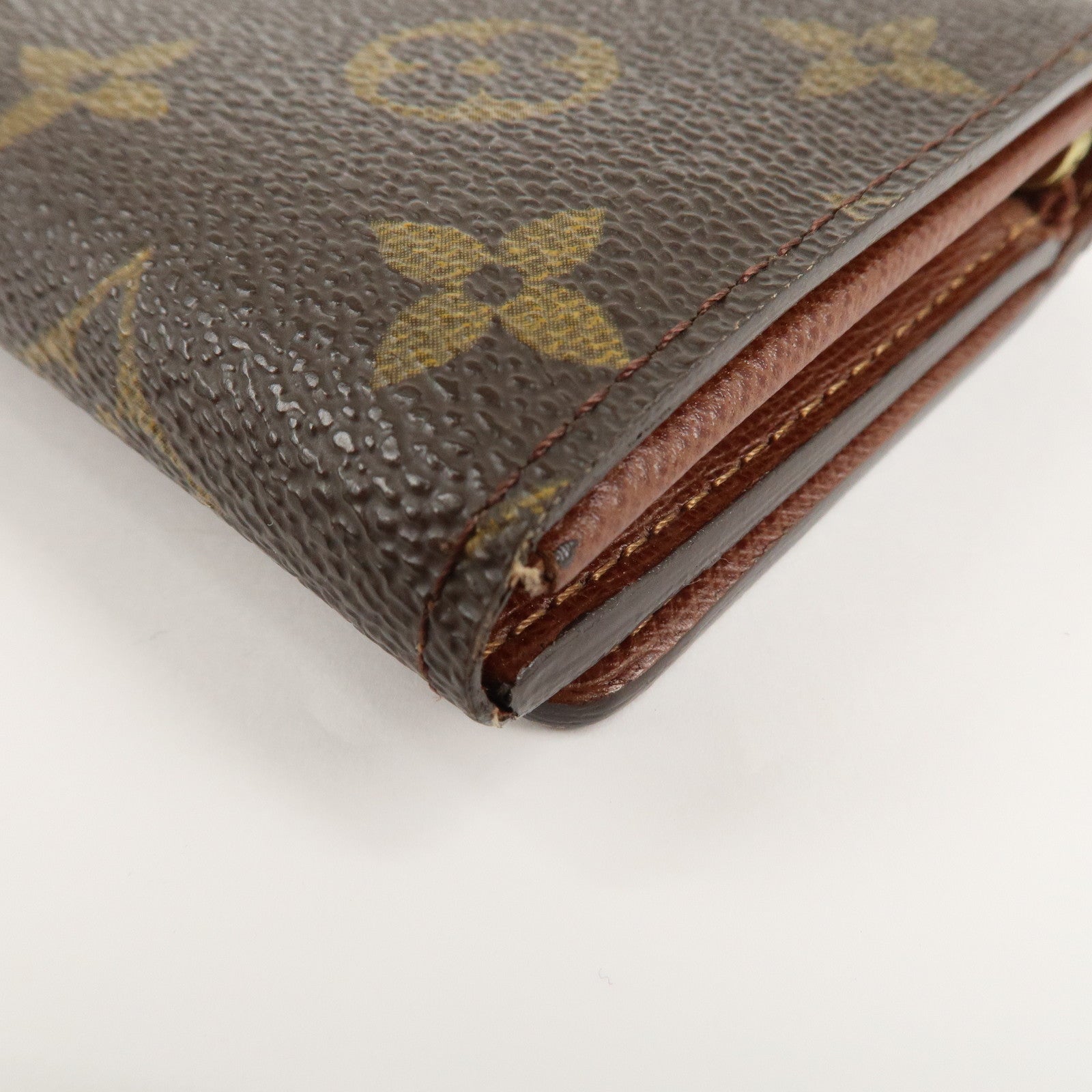 Louis Vuitton Monogram Porte Monnaie Billets Tresor Wallet M61730 Used