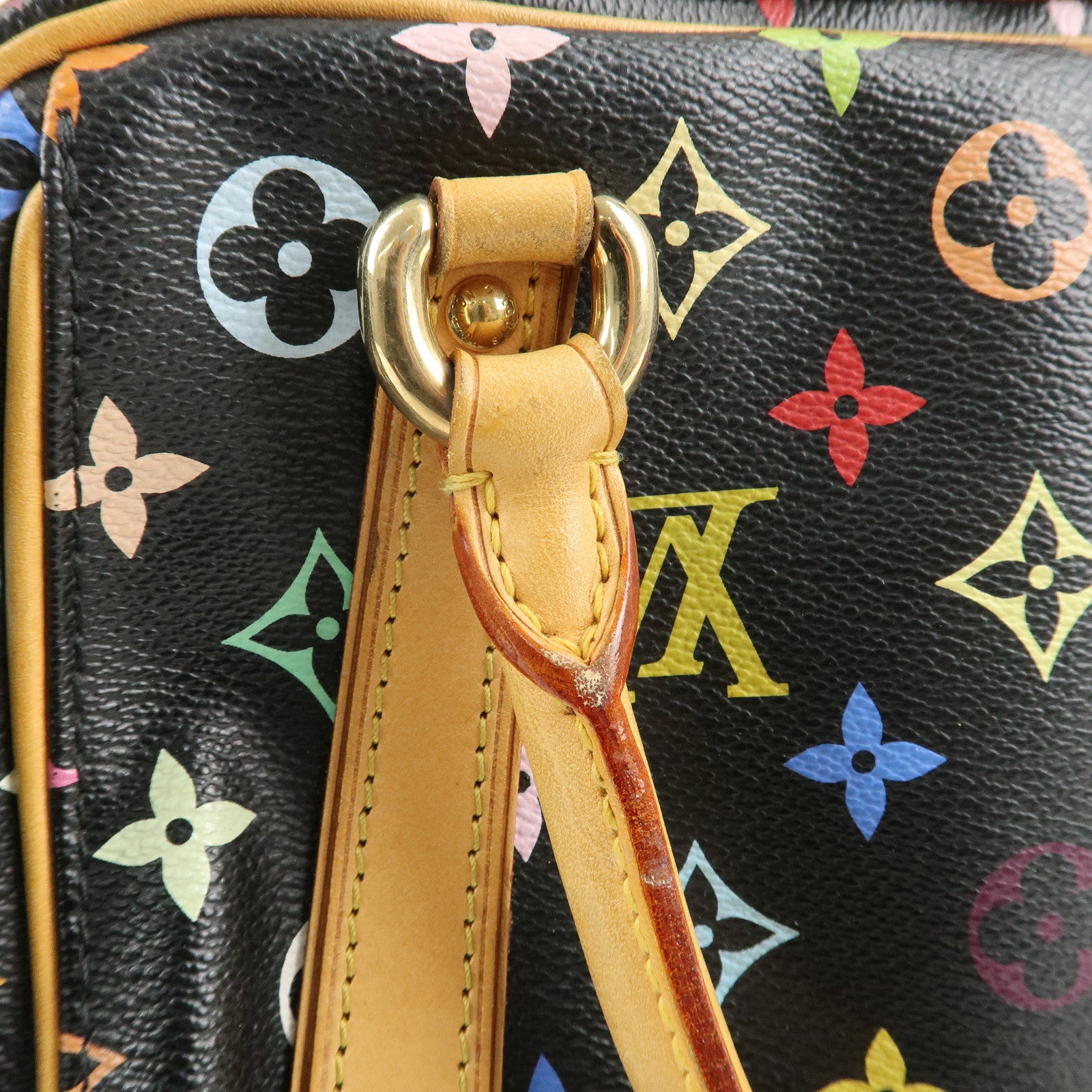 Louis Vuitton Monogram Multi Color Priscilla Hand Bag Noir M40097 Used