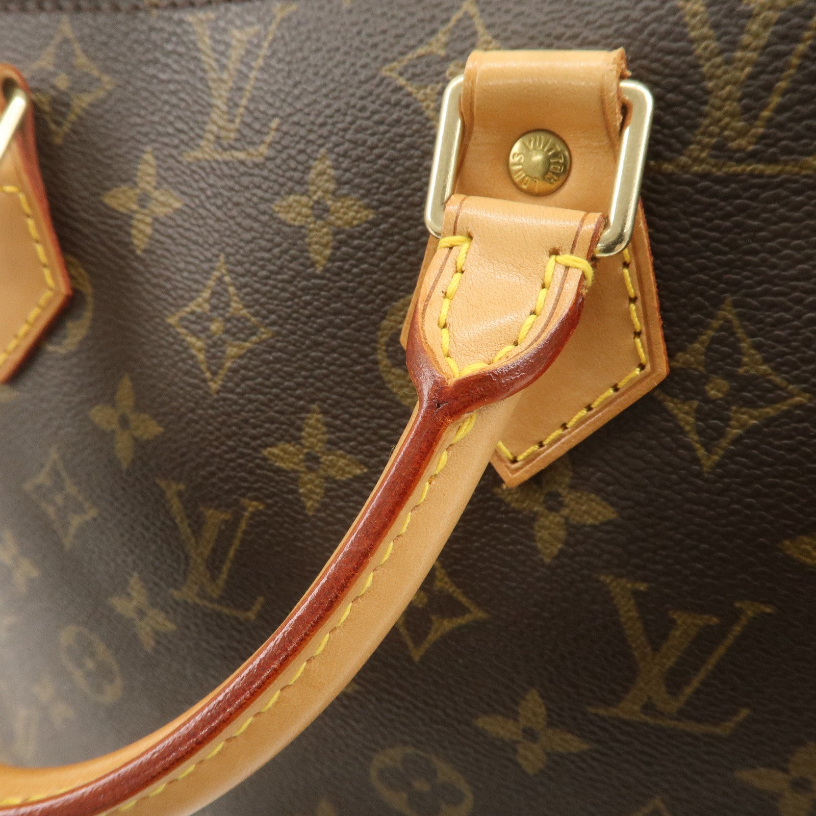 Louis Vuitton Monogram Alma Hand Bag Brown Brown M51130