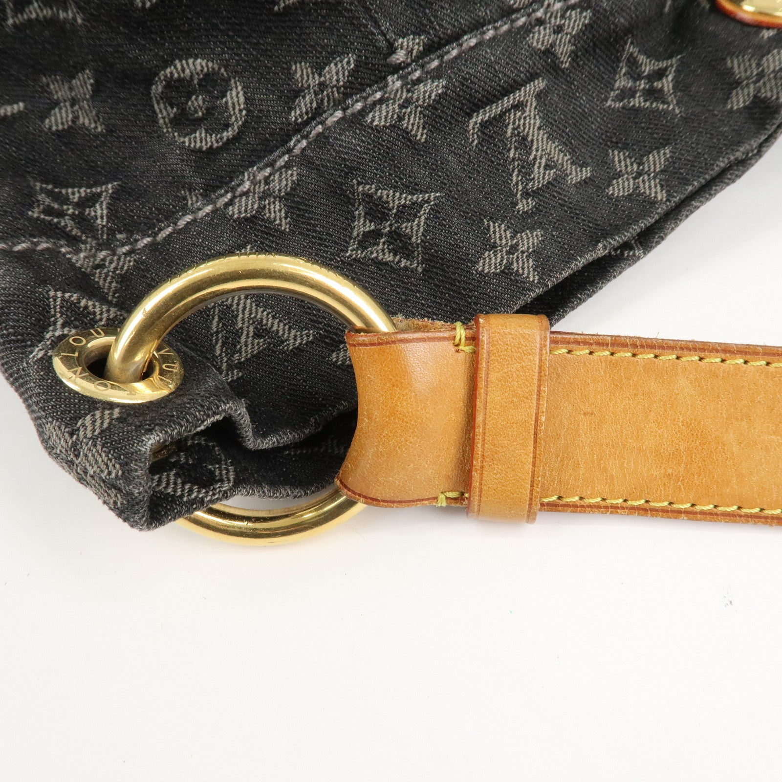 Louis Vuitton Monogram Denim Daily PM Shoulder Bag Noir M40494 Used