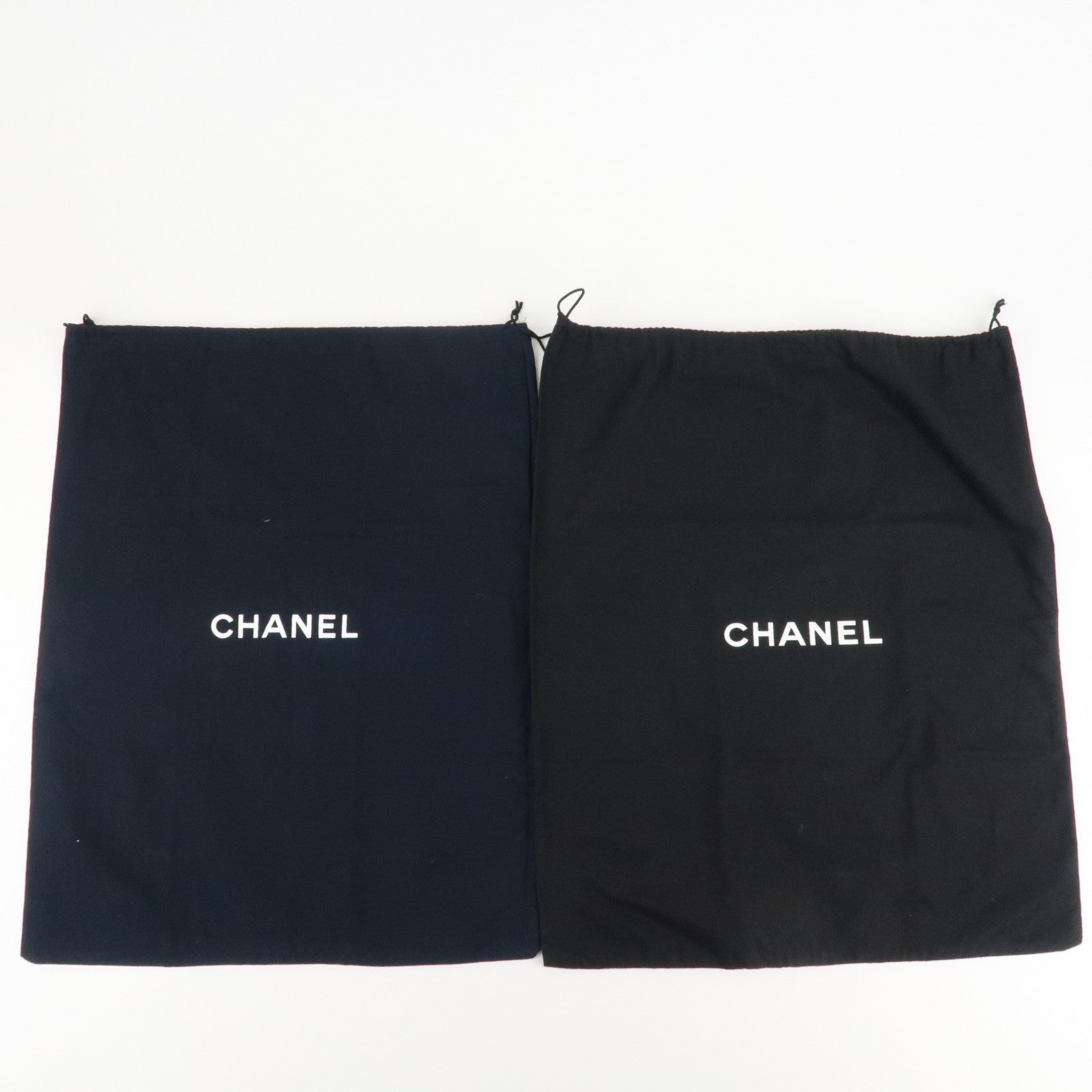 CHANEL Set of 10 Dust Bag Drawstring Black Used