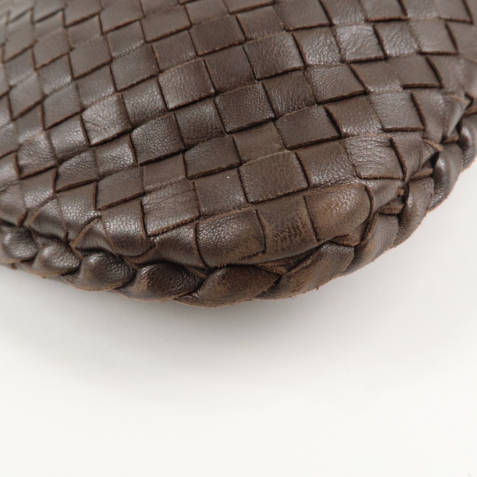 BOTTEGA VENETA Hobo Intrecciato Leather Shoulder Bag Brown 115653