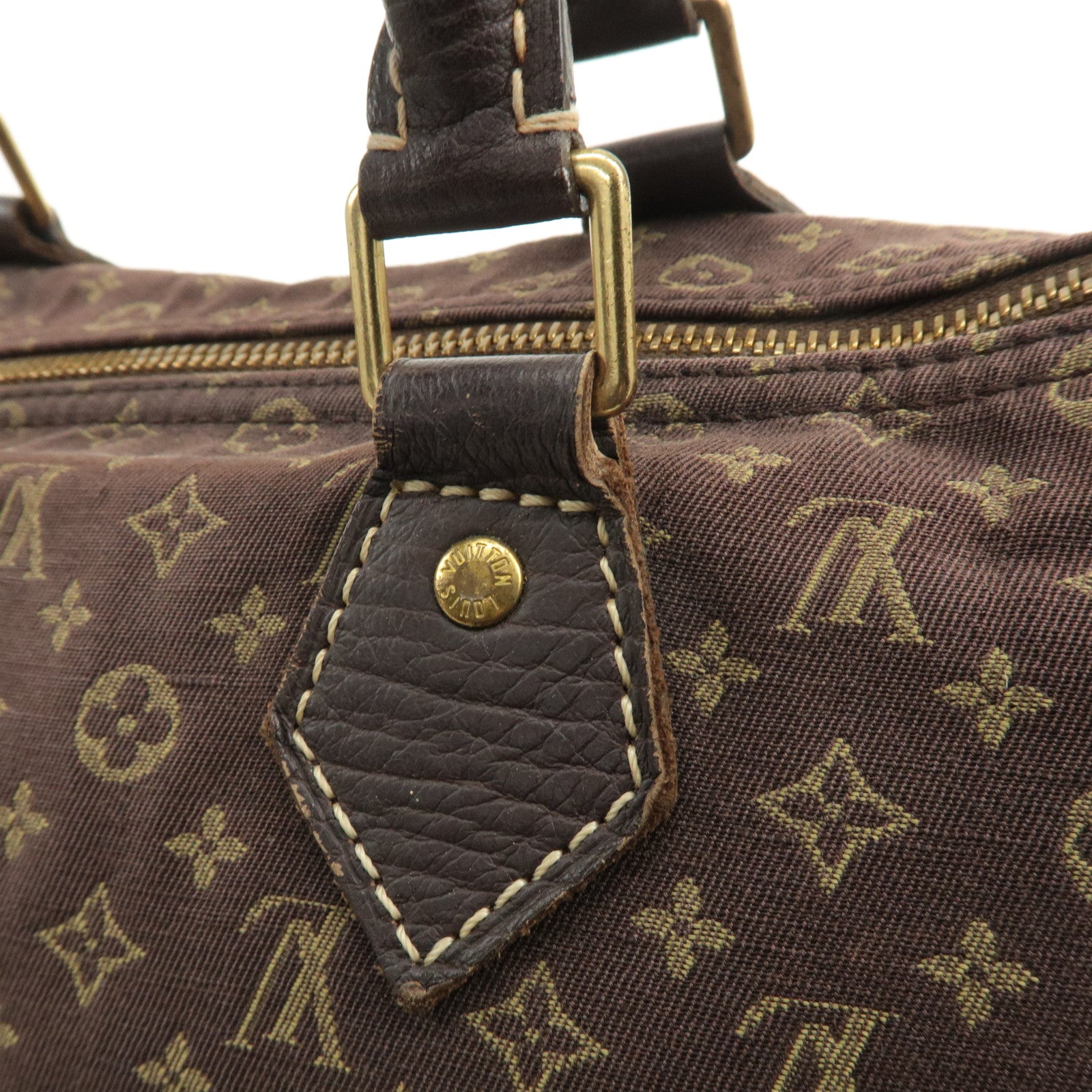 Louis Vuitton Monogram Mini Lin Speedy 30 Boston Bag Ebene M95224