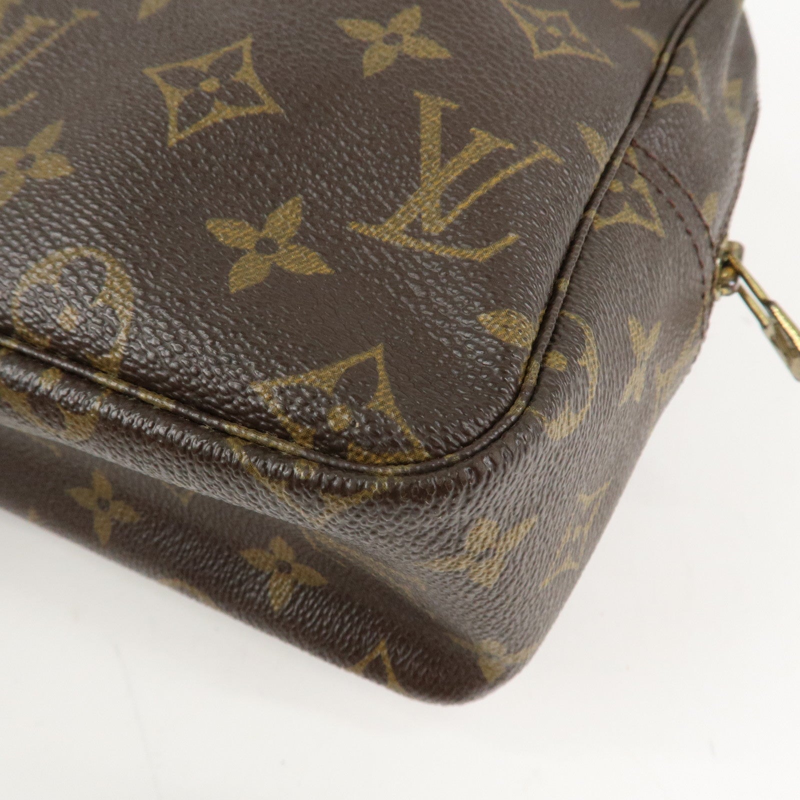 Louis Vuitton Monogram Trousse Toilette 28 Pouch Brown M47522 Used