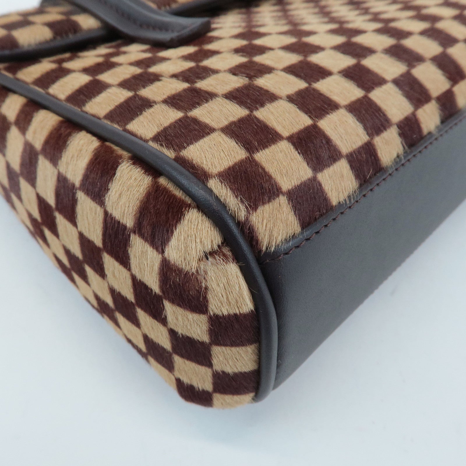 Louis Vuitton Damier Sauvage Lion Hand Bag Beige Brown M92131