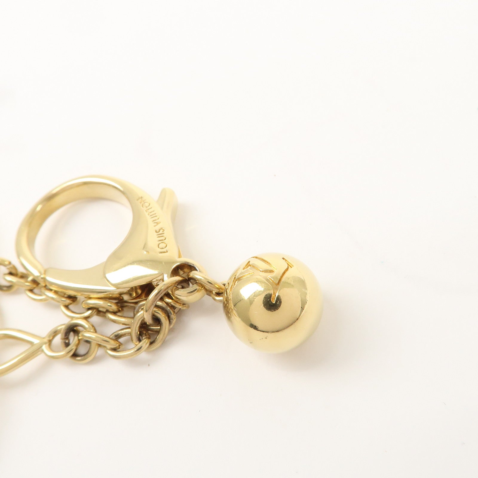 Louis Vuitton Bloomy Key Chain Bag Charm Gold M67931