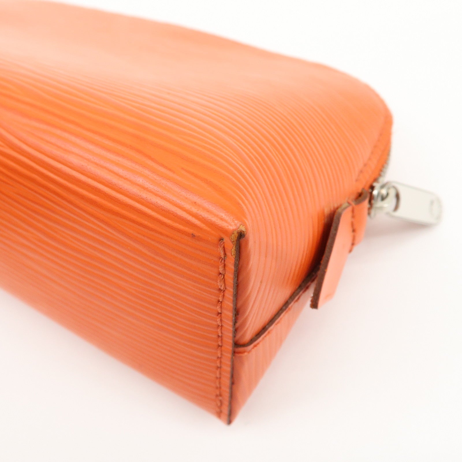 Louis Vuitton Epi Pochette Cosmetic Pouch Pimont Orange Used