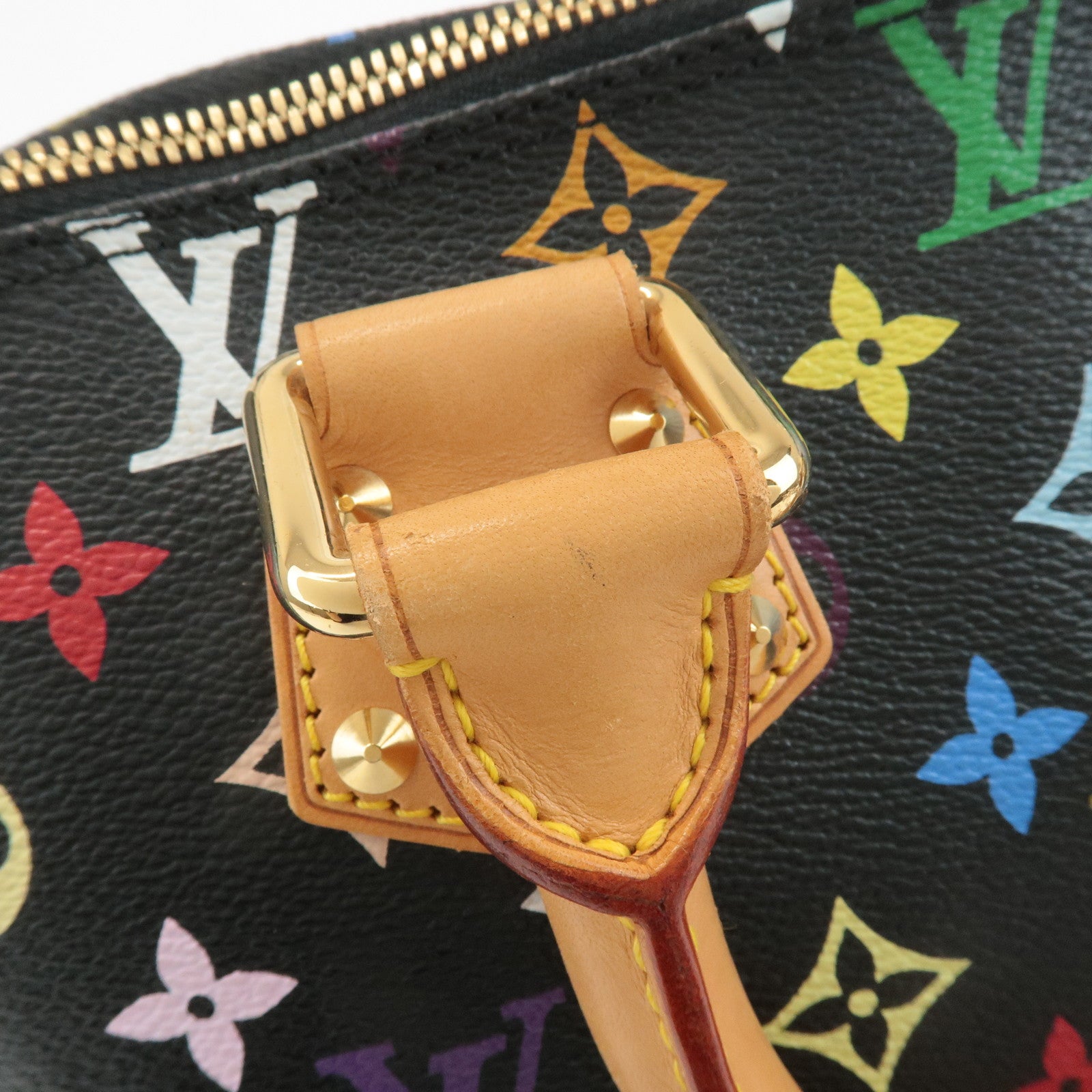 Louis Vuitton Monogram Multicolor Alma Hand Bag Noir M92646