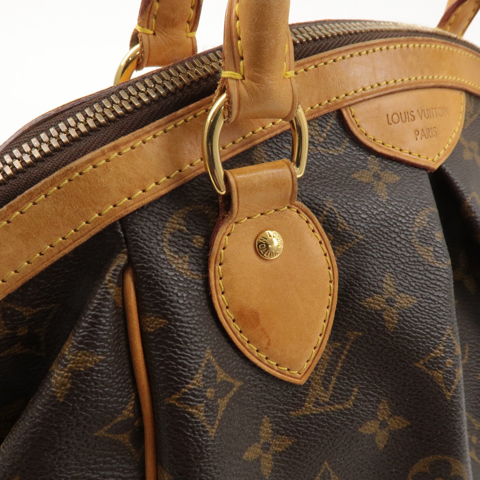 Louis Vuitton Monogram Tivoli PM Hand Bag Brown M40143