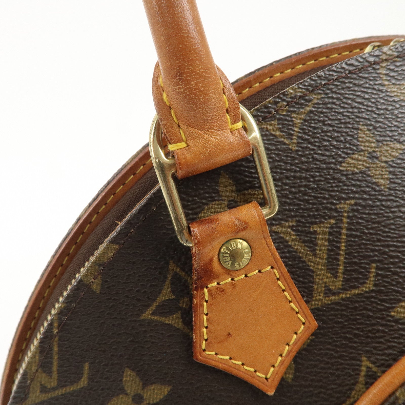 Louis Vuitton Monogram Ellipse PM Hand Bag Brown M51127 Used