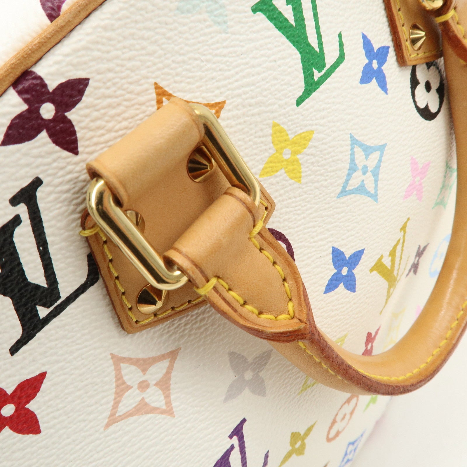 Louis Vuitton Monogram Multicolor Trouville Hand Bag Blanc M92663 Used