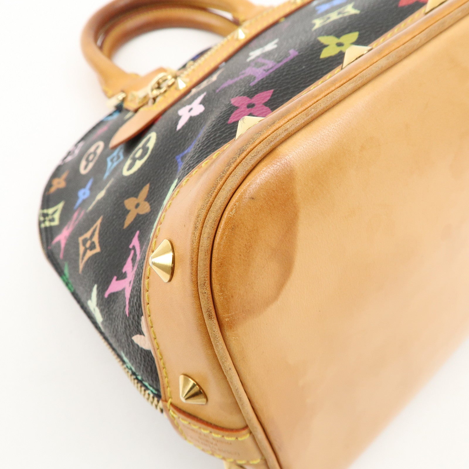 LOUIS VUITTON Monogram Multicolor Alma Hand Bag Noir M92646 Used