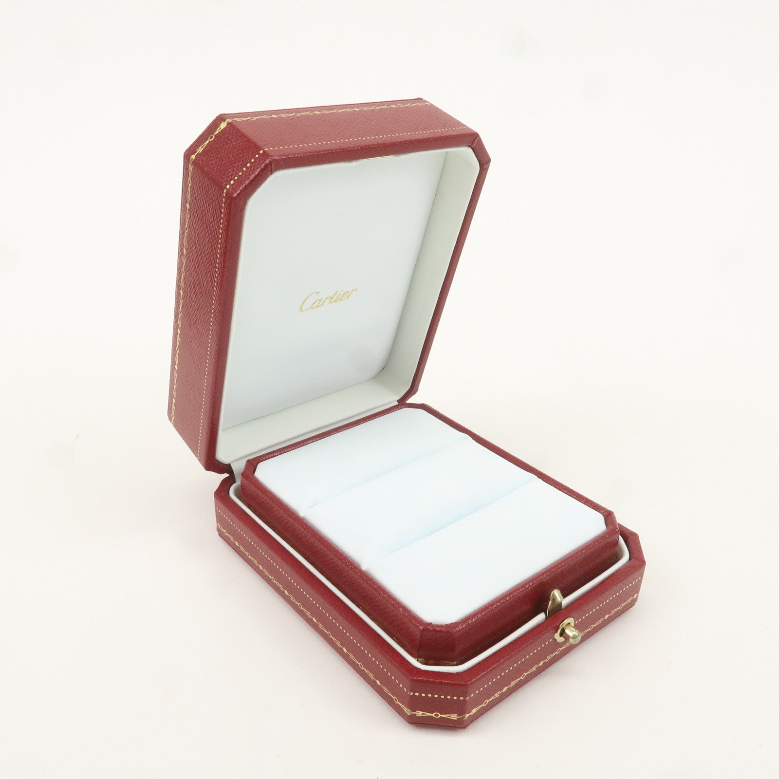 Cartier Set of 2 Pair Ring Box Display Box Jewelry Box Red