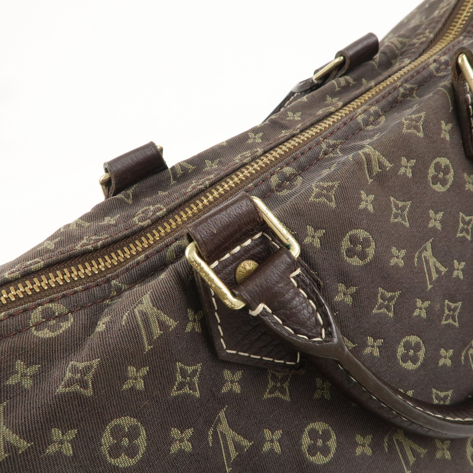 Louis Vuitton Monogram Mini Lin Speedy 30 Boston Bag Ebene M95224