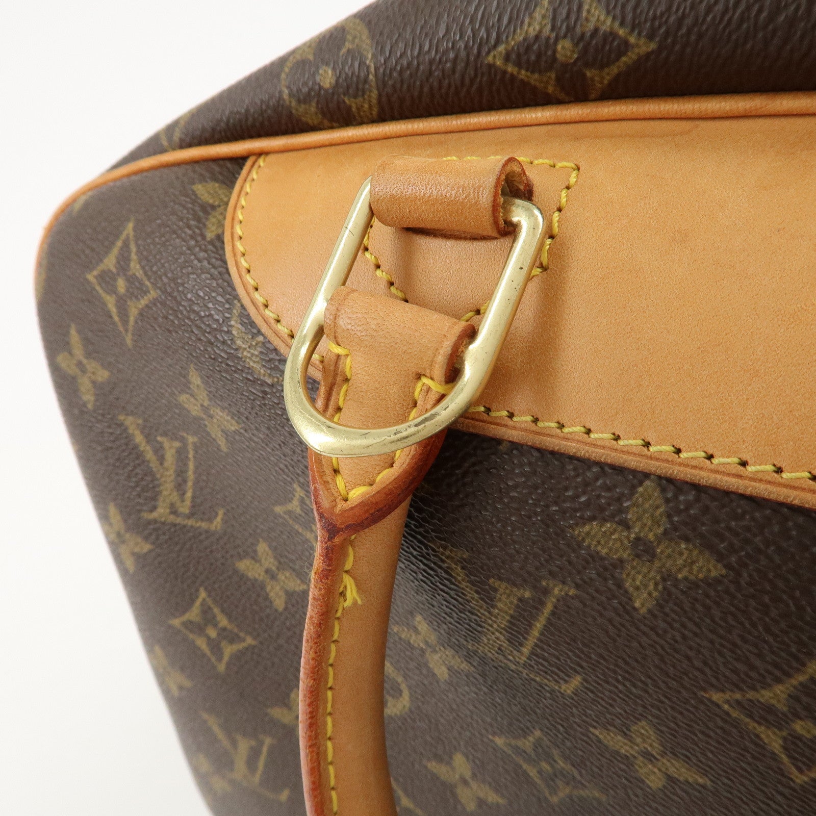 Louis Vuitton Monogram Deauville Hand Bag Brown M47270 Used