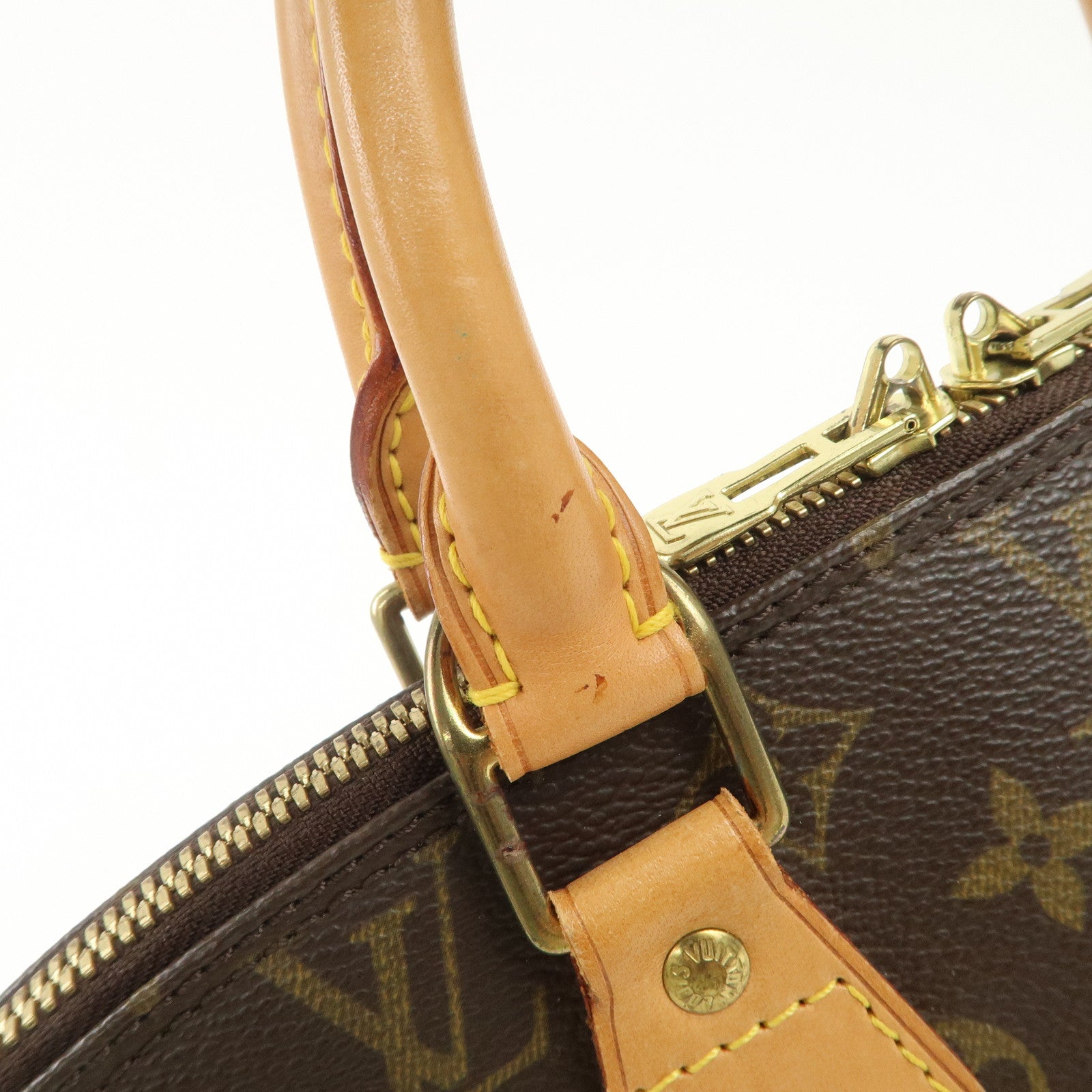 Louis Vuitton Monogram Alma Hand Bag Brown M51130