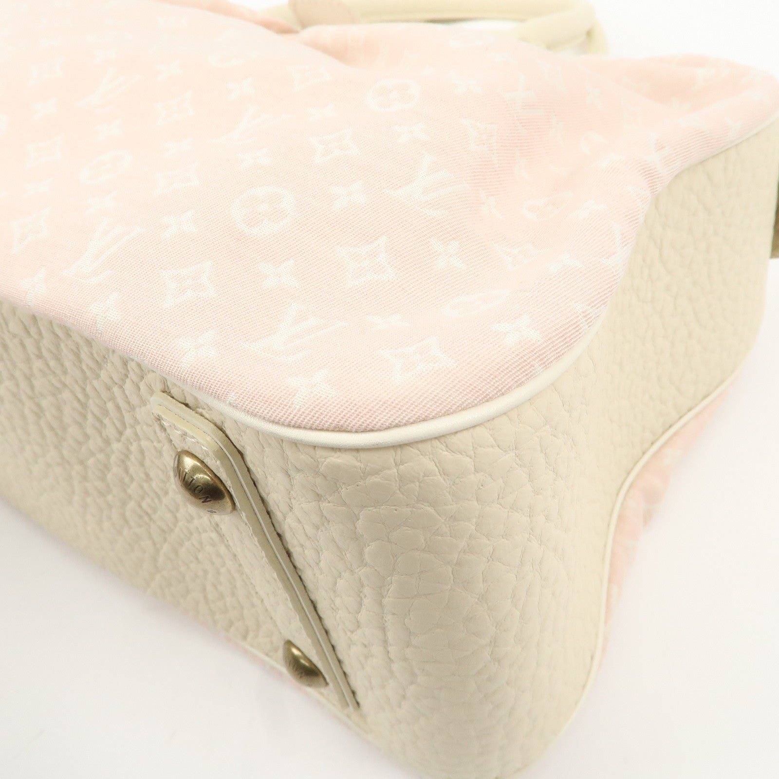 Louis Vuitton Monogram Mini Lin Trapeze GM Hand Bag Pink M40064 Used