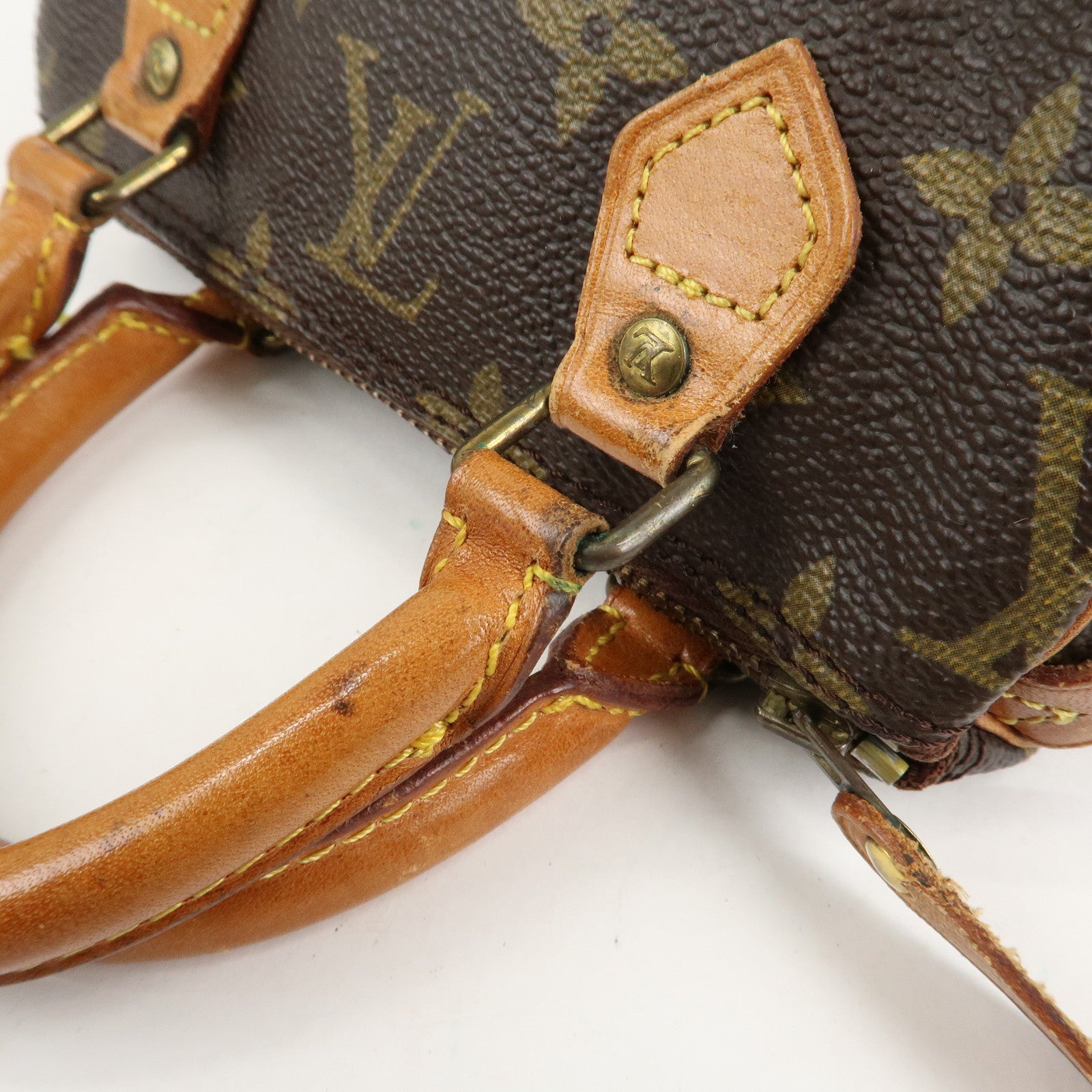 Louis Vuitton Monogram Mini Speedy Hand Bag Brown M41534