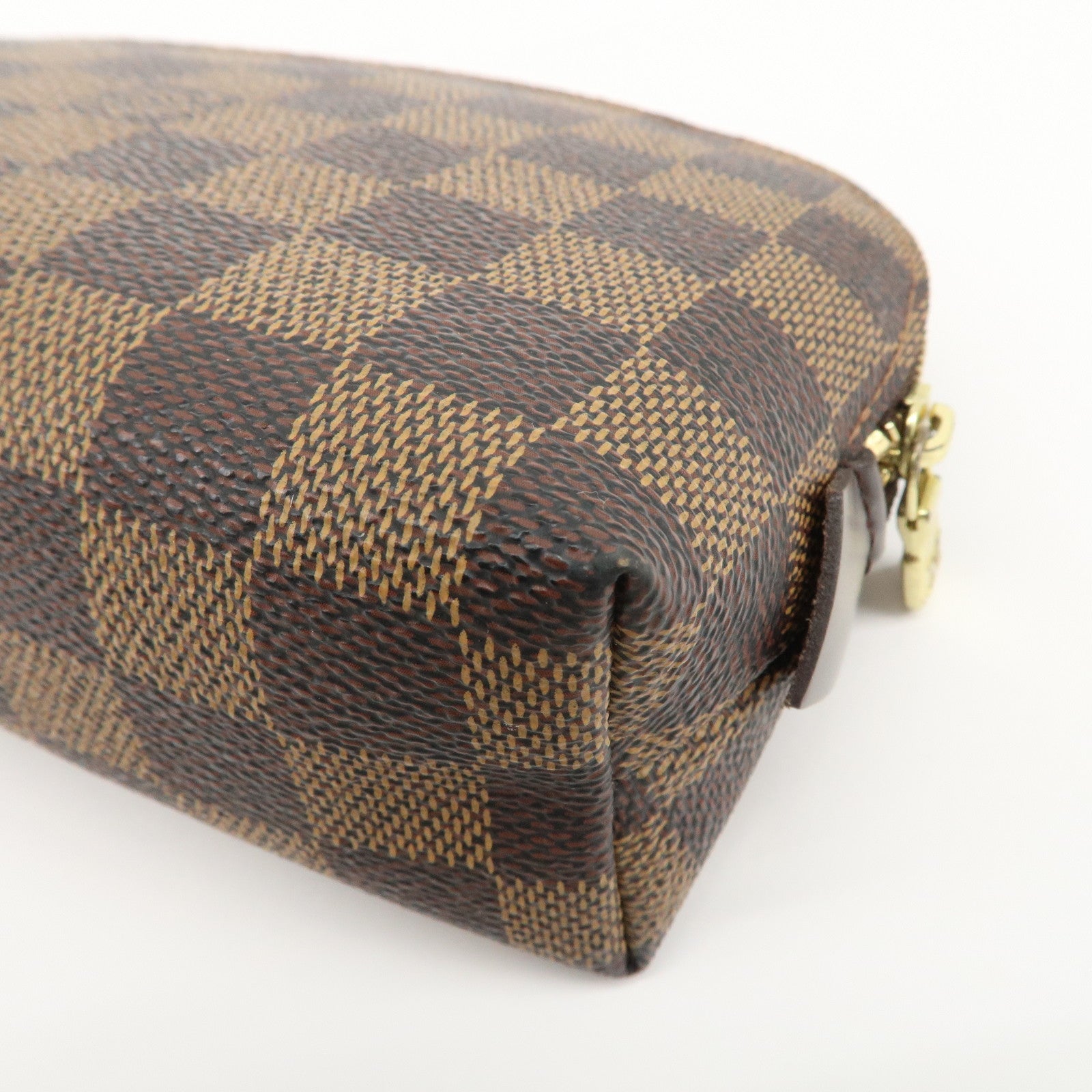 Louis Vuitton Damier Pochette Cosmetic Pouch Brown N47516 Used