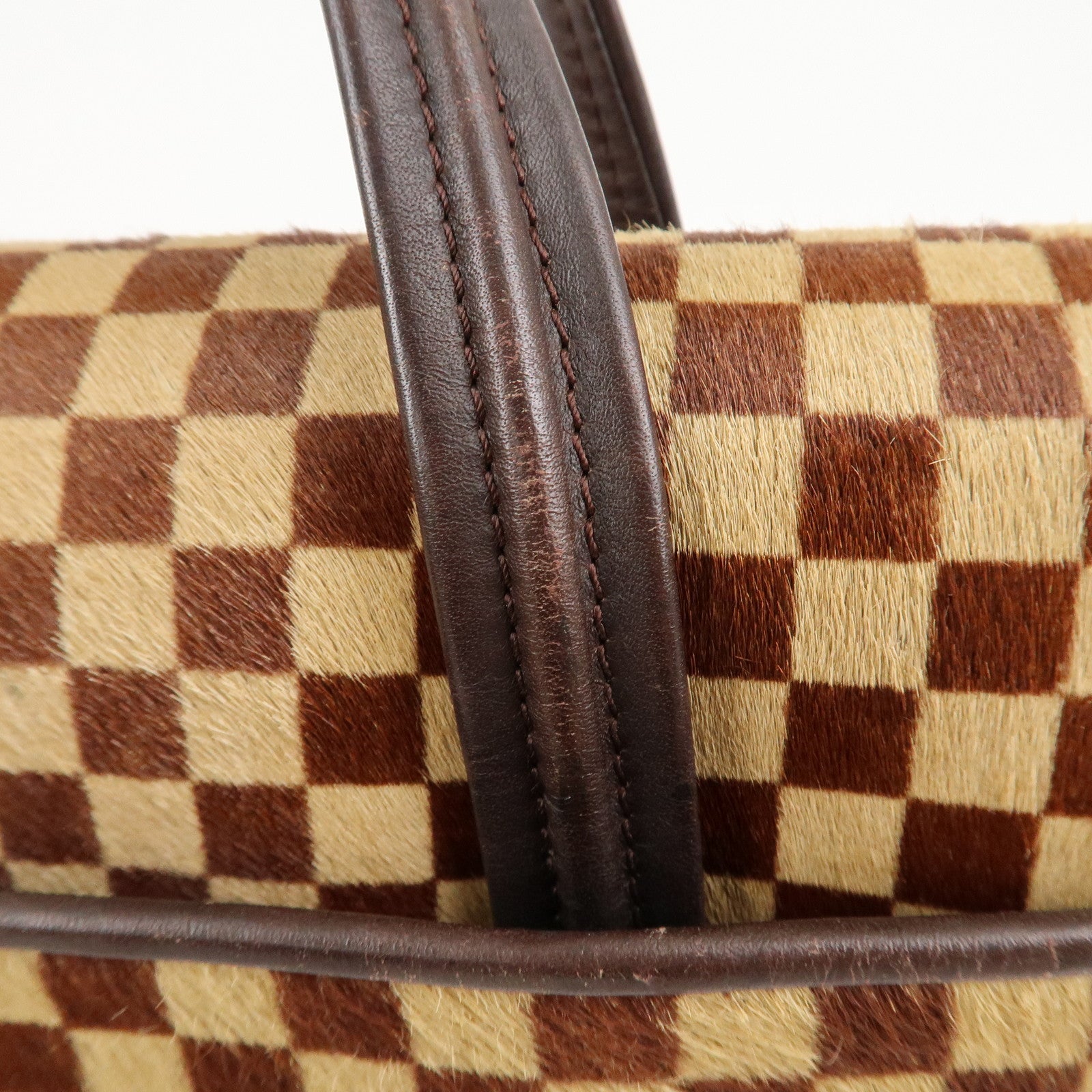 Louis Vuitton Damier Sauvage Lion Hand Bag Beige Brown M92131 Used