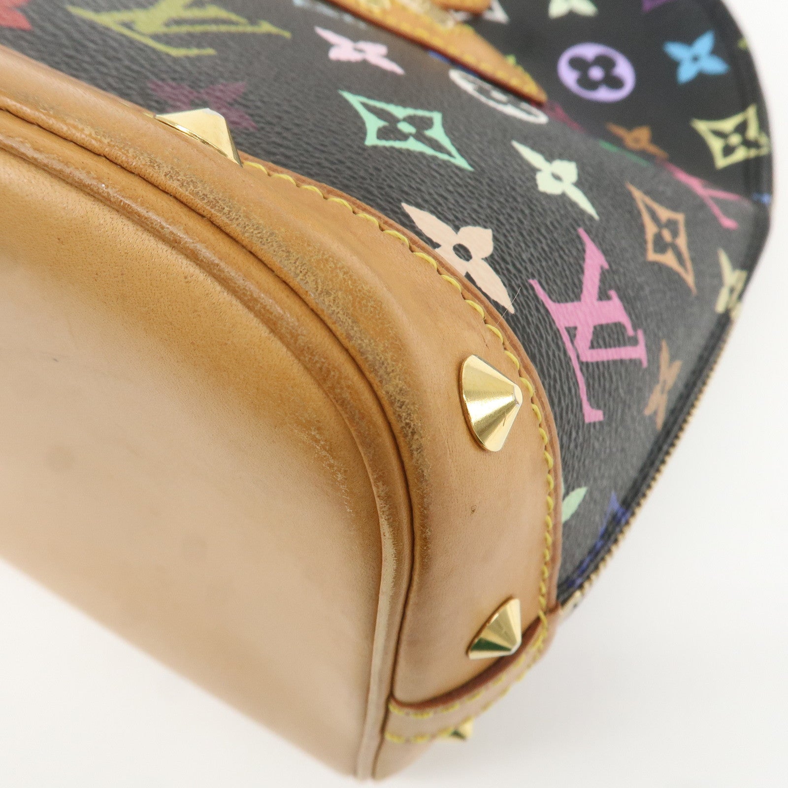 Louis Vuitton Monogram Multi Color Alma Hand Bag Noir M92646