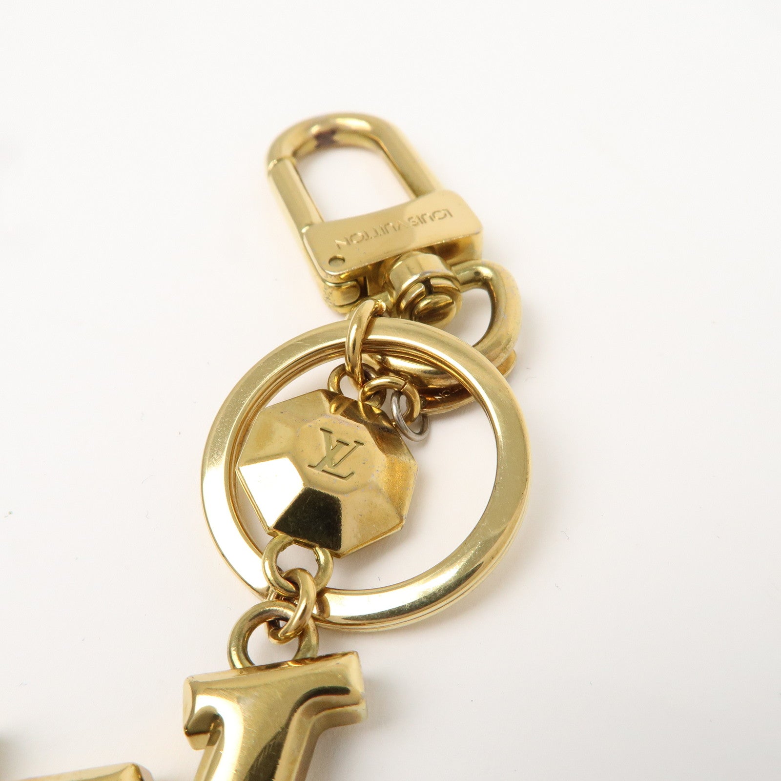 Louis Vuitton Porte Cles LV Facettes Bag Charm Gold M65216