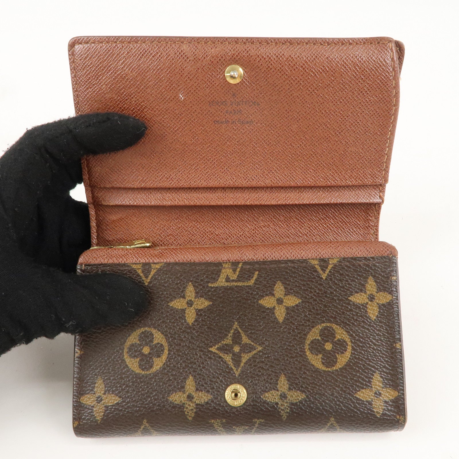 Louis Vuitton Monogram Set of 2 Bi-fold Wallet Brown M61663 M61730