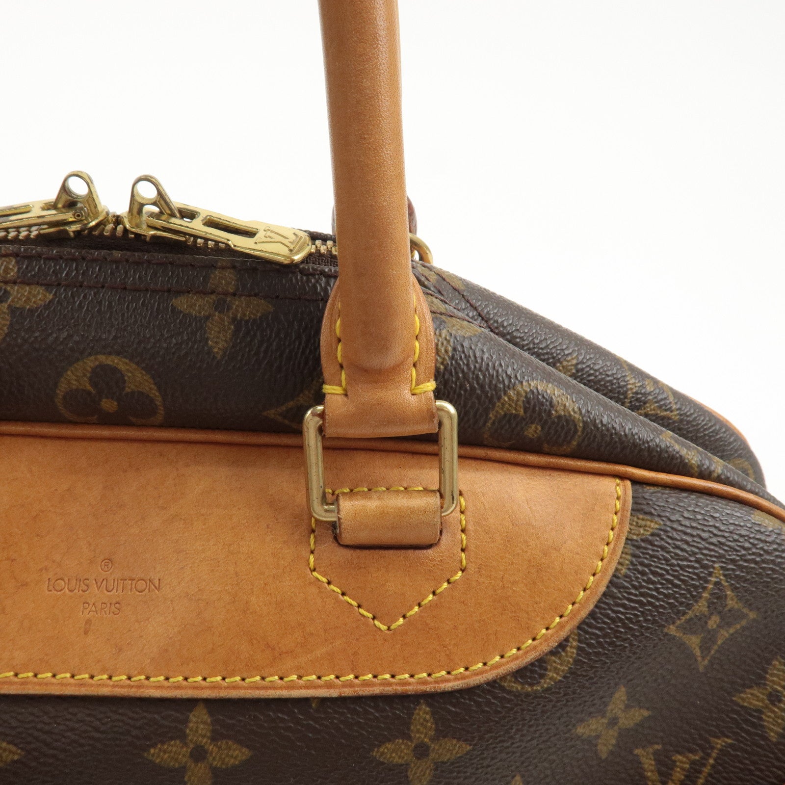 Louis Vuitton Monogram Deauville Hand Bag Brown M47270