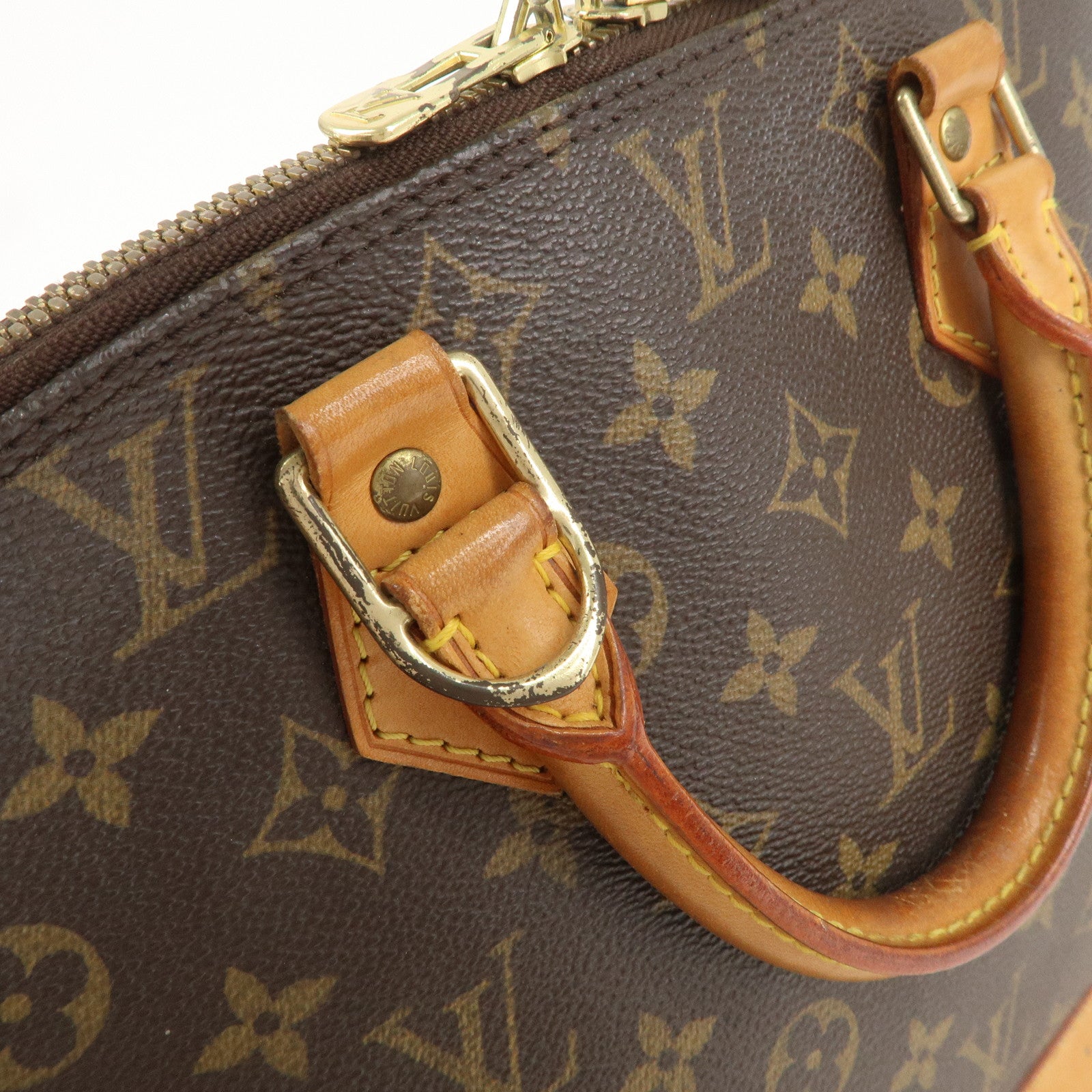 Louis Vuitton Monogram Alma Hand Bag Brown M51130