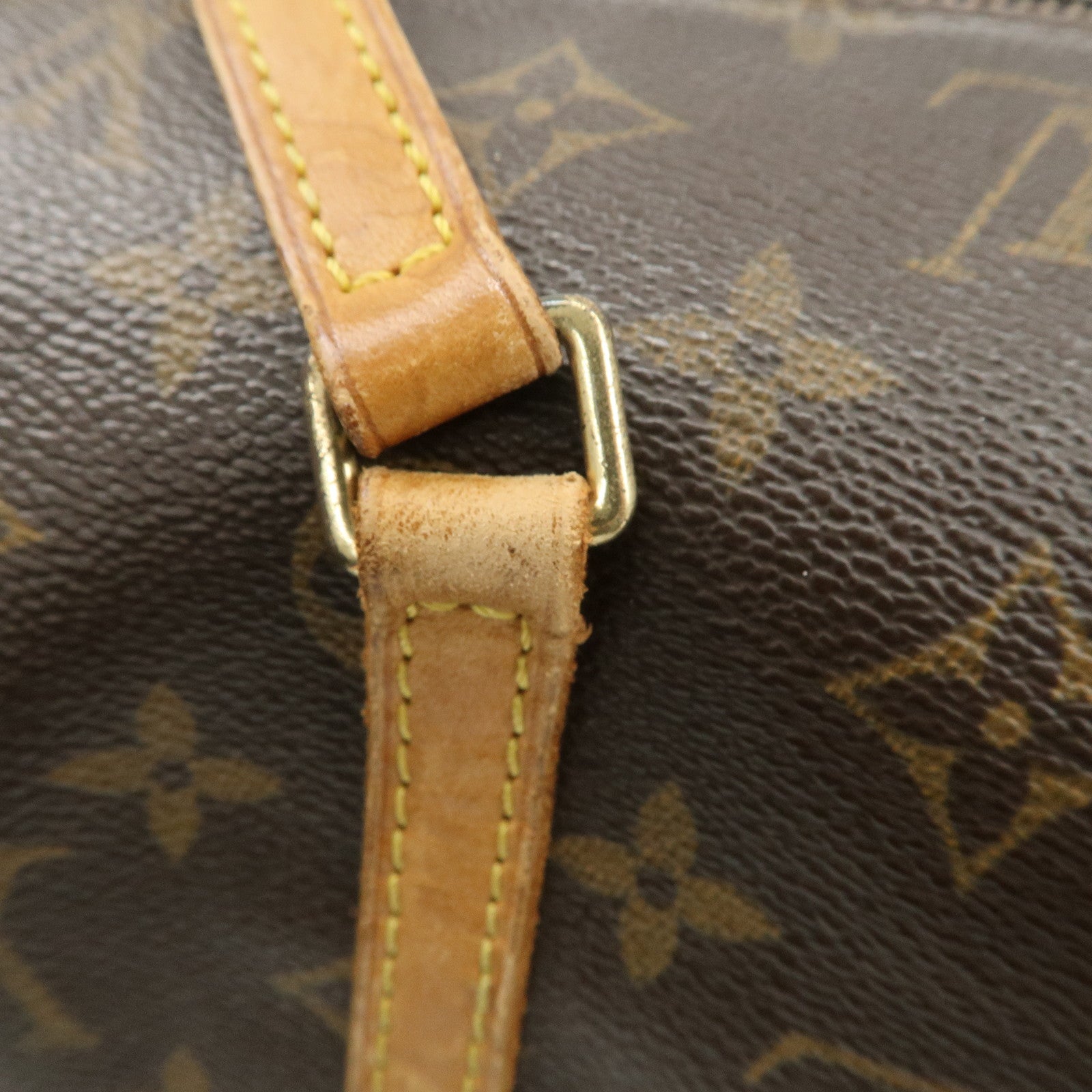 Louis Vuitton Monogram Papillon 30 Hand Bag M51385 Brown Used