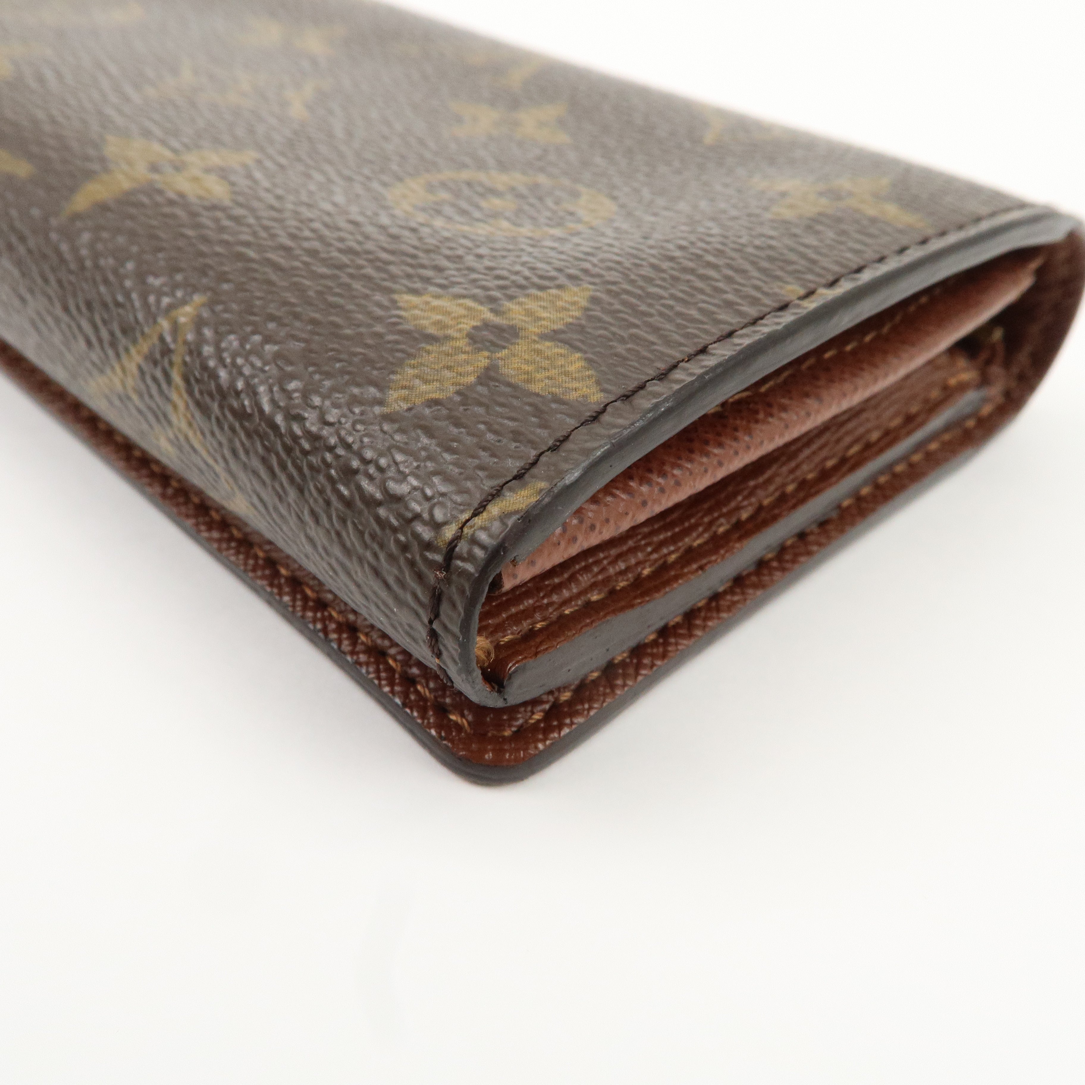 Louis Vuitton Monogram Porte Monnaie Billets Tresor Wallet M61730 Used