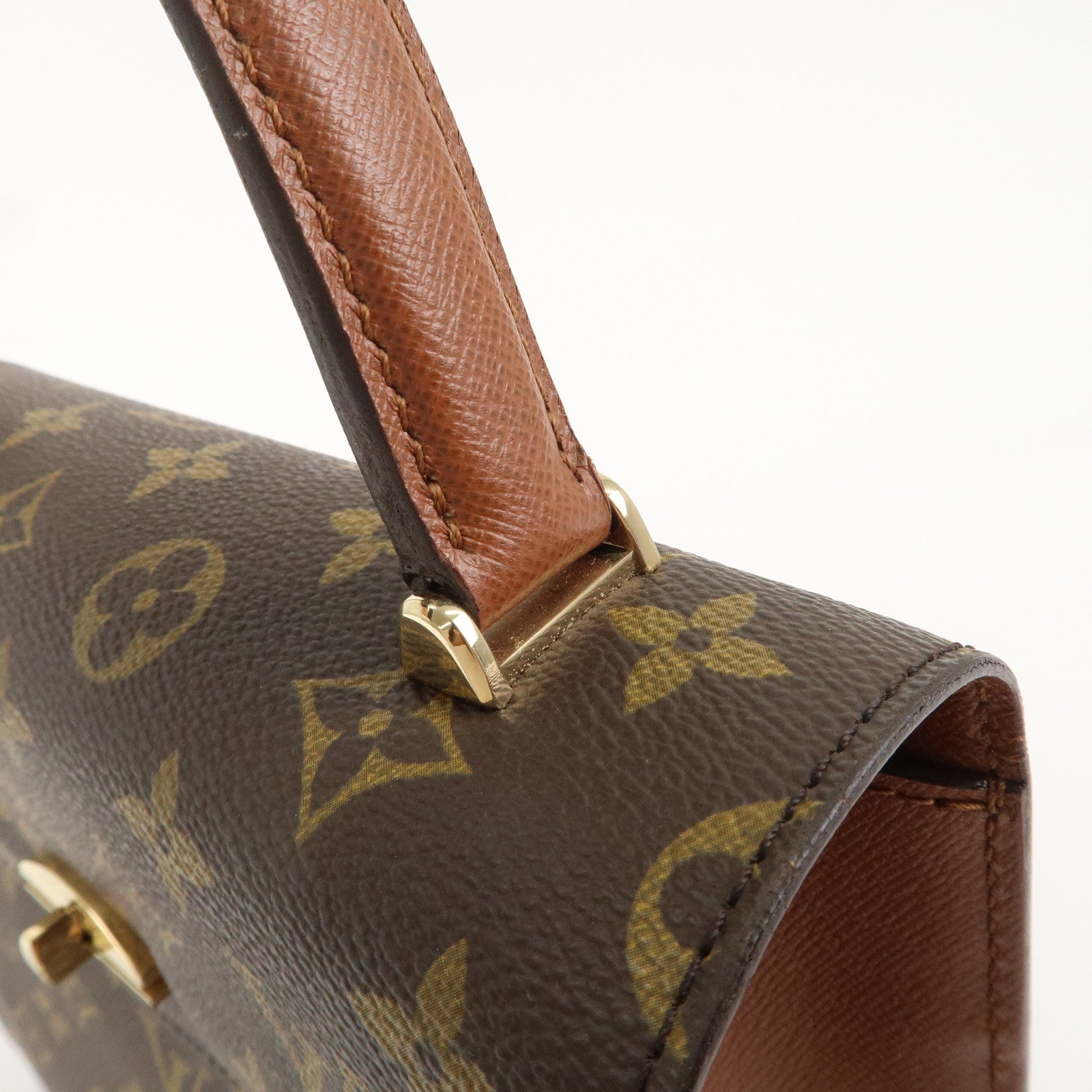 Louis Vuitton Monogram Malesherbes Hand Bag Brown M51379