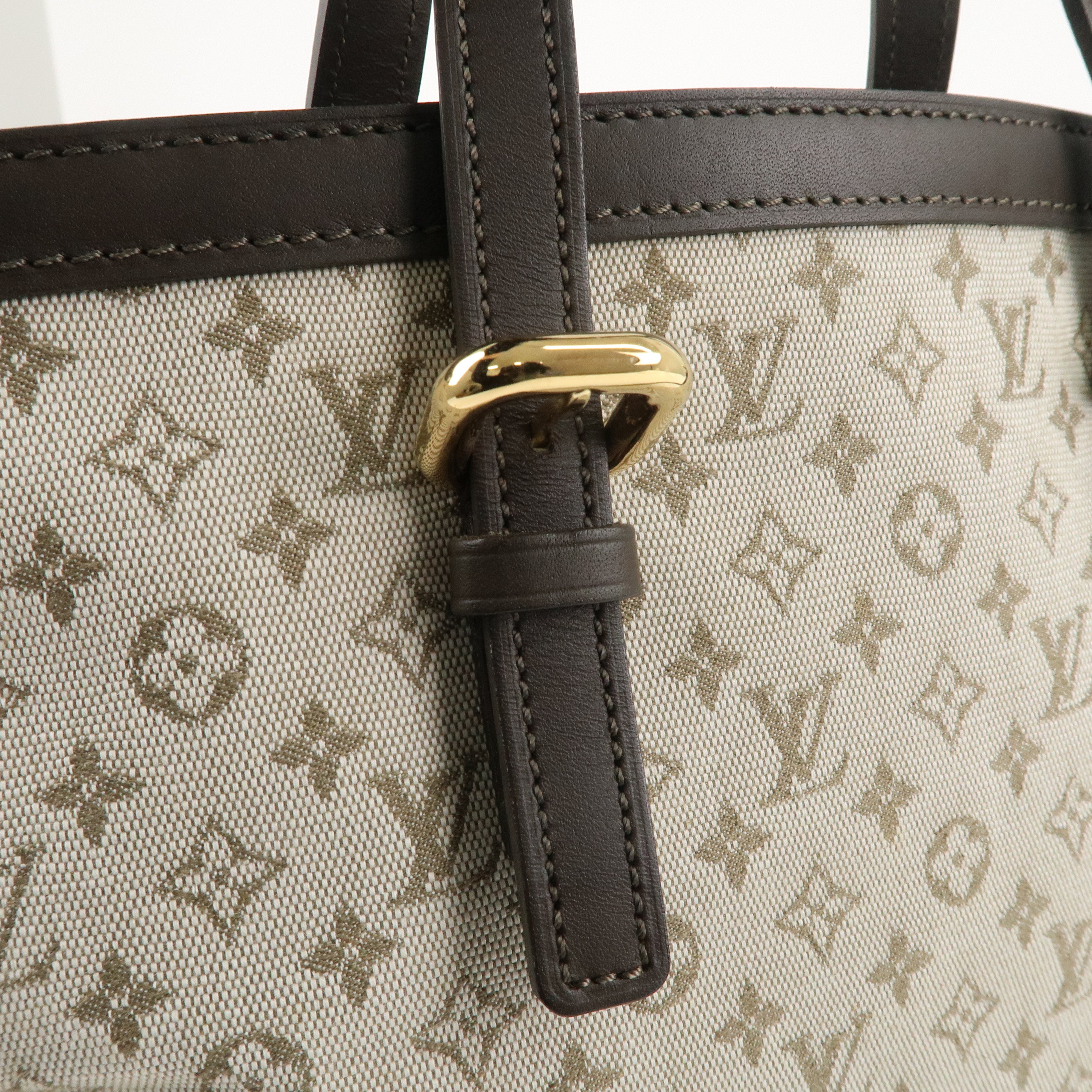 Louis Vuitton Monogram Mini Francoise Hand Bag Khaki M92209