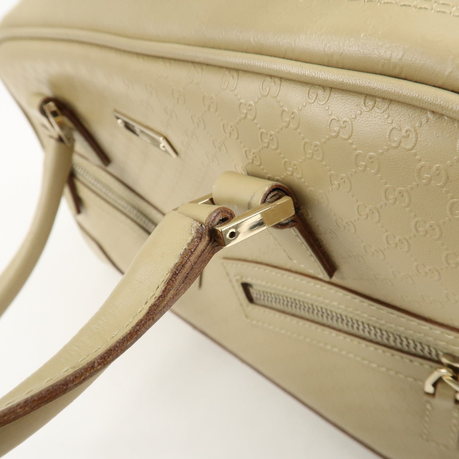 GUCCI Micro Guccissima Leather Hand Bag Beige 000.0852.2123