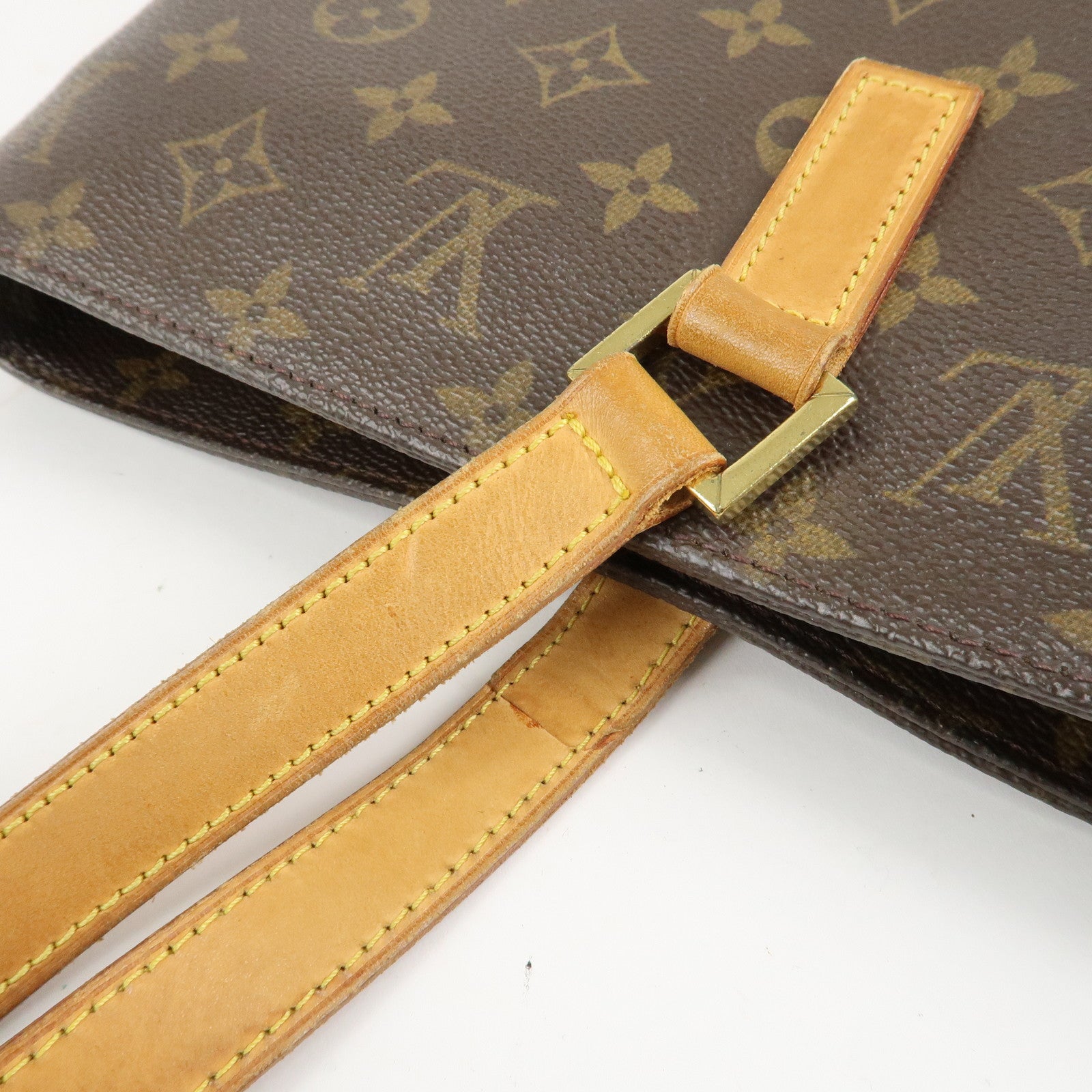 Louis Vuitton Monogram Luco Tote Bag Hand Bag Brown M51155 Used