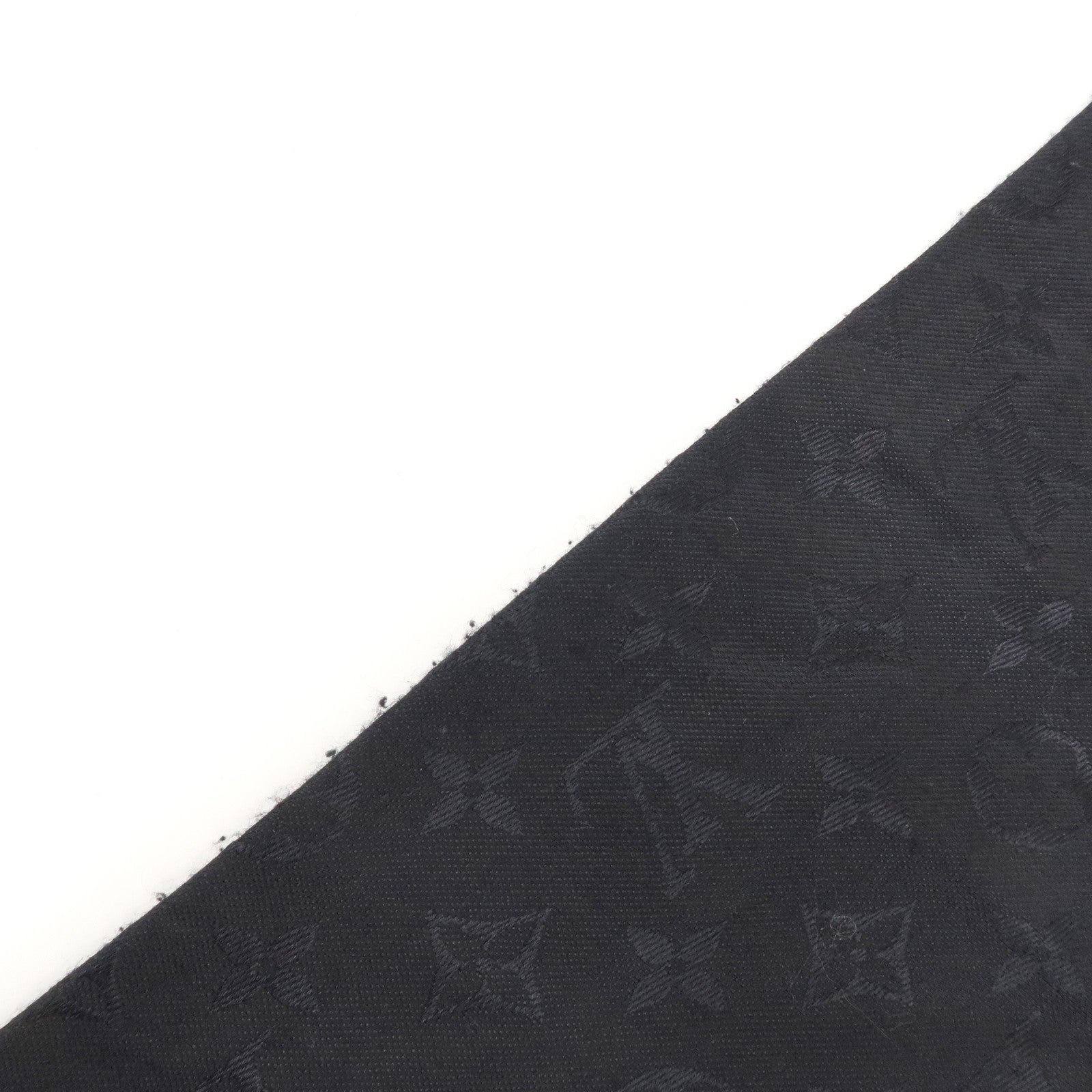 Louis Vuitton Monogram Shawl Stole Scarf Noir Silk Wool M71329 Used