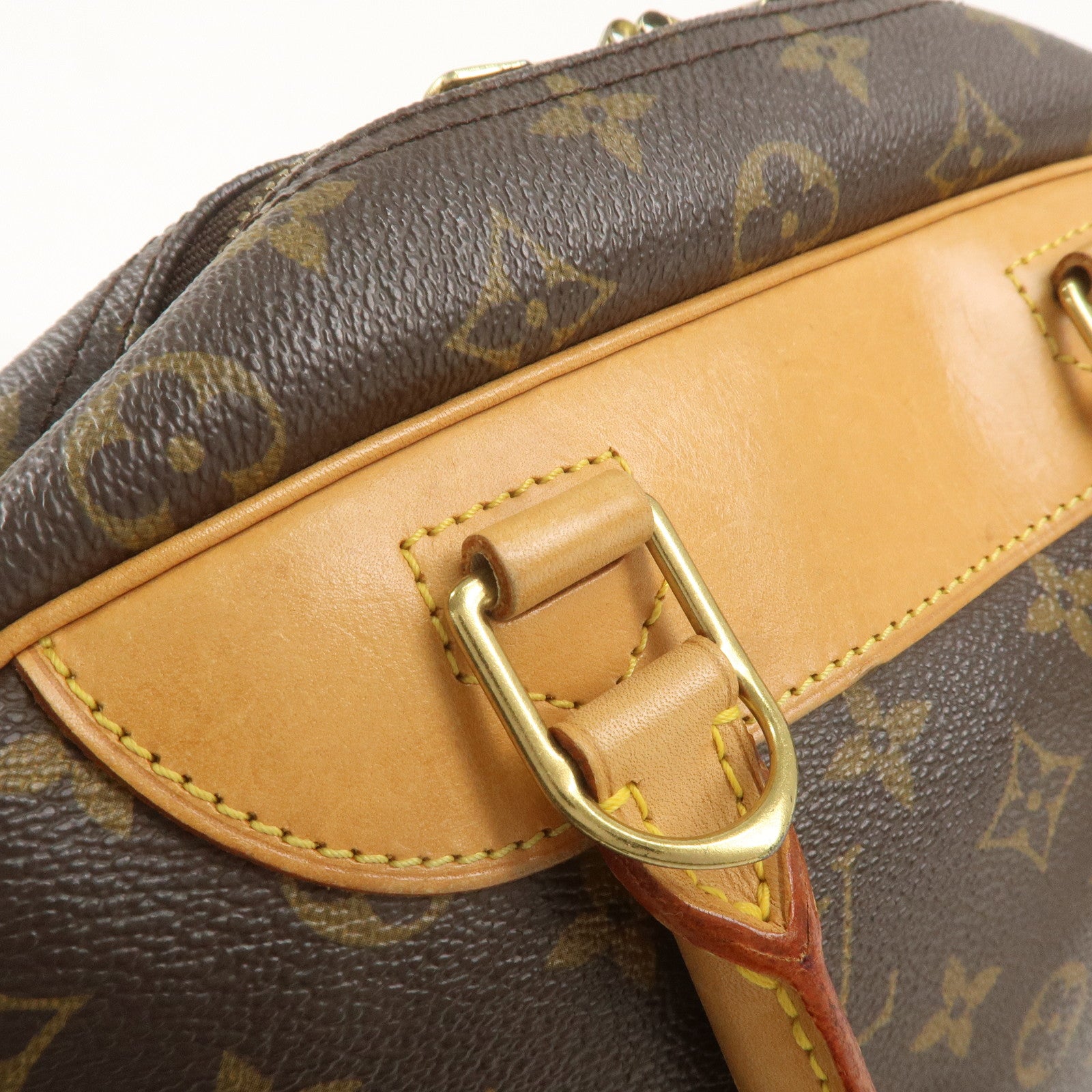 Louis Vuitton Monogram Deauville Hand Bag Brown M47270