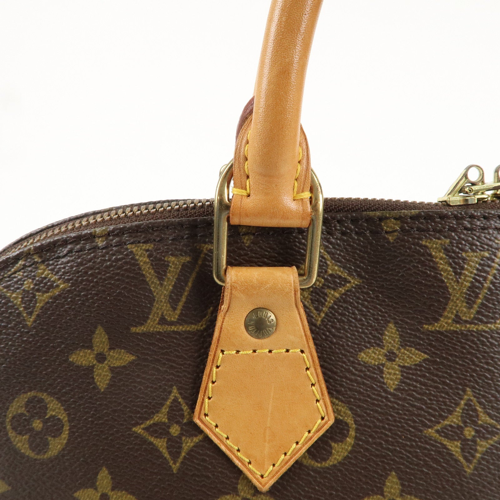 Louis Vuitton Monogram Alma Hand Bag Brown M51130