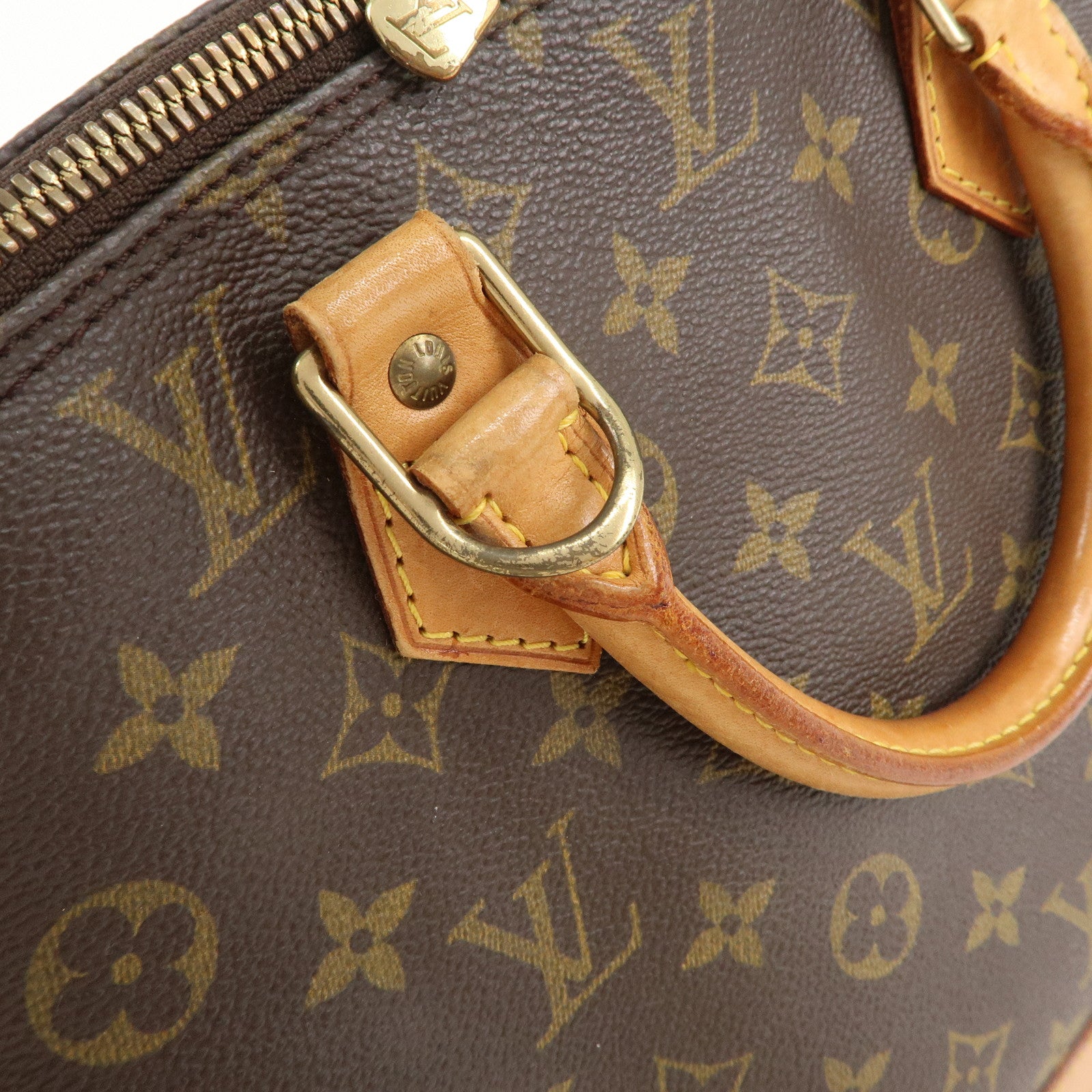 Louis Vuitton Monogram Alma Hand Bag Brown M51130