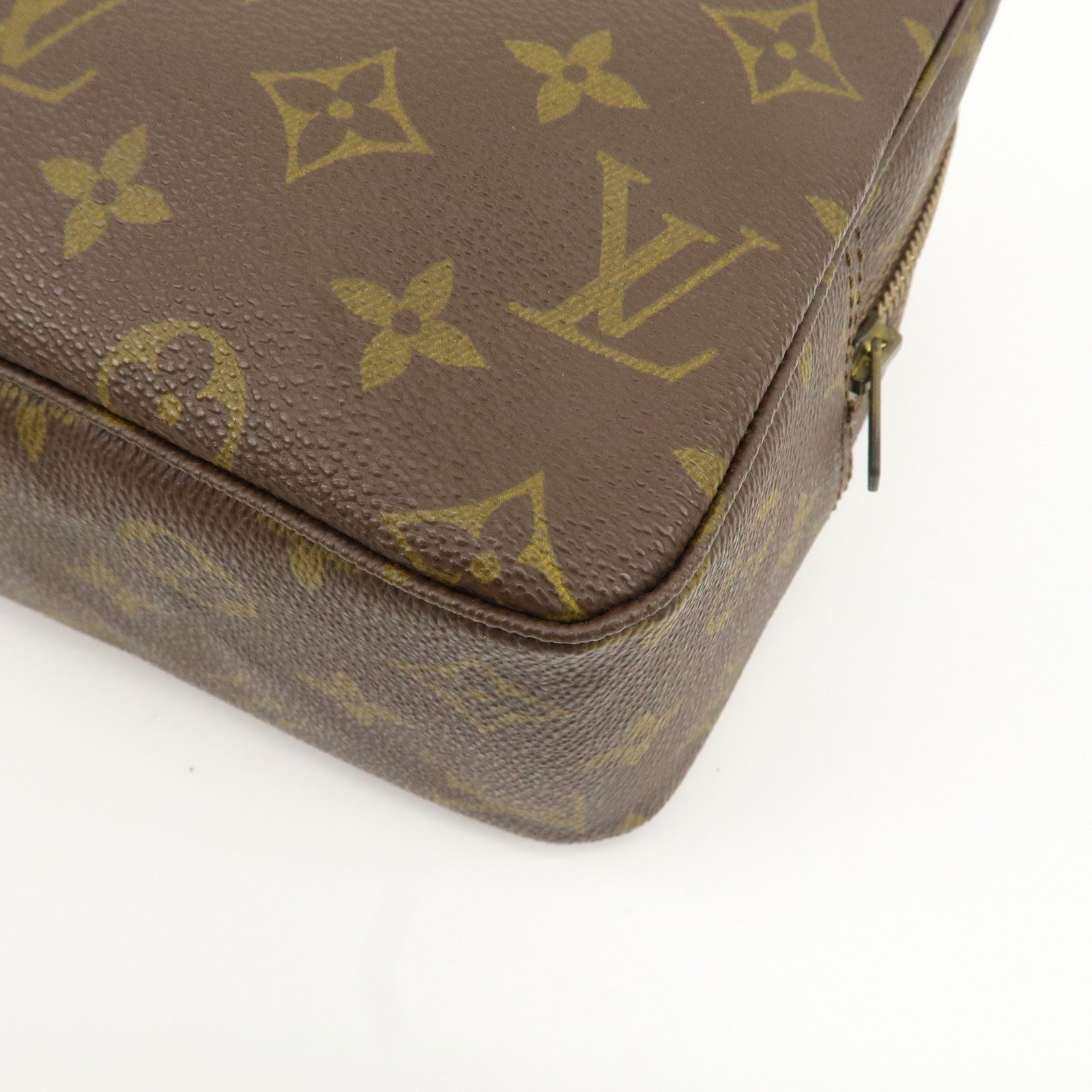 Louis Vuitton Monogram Trousse Toilette 28 Pouch Brown M47522 Used