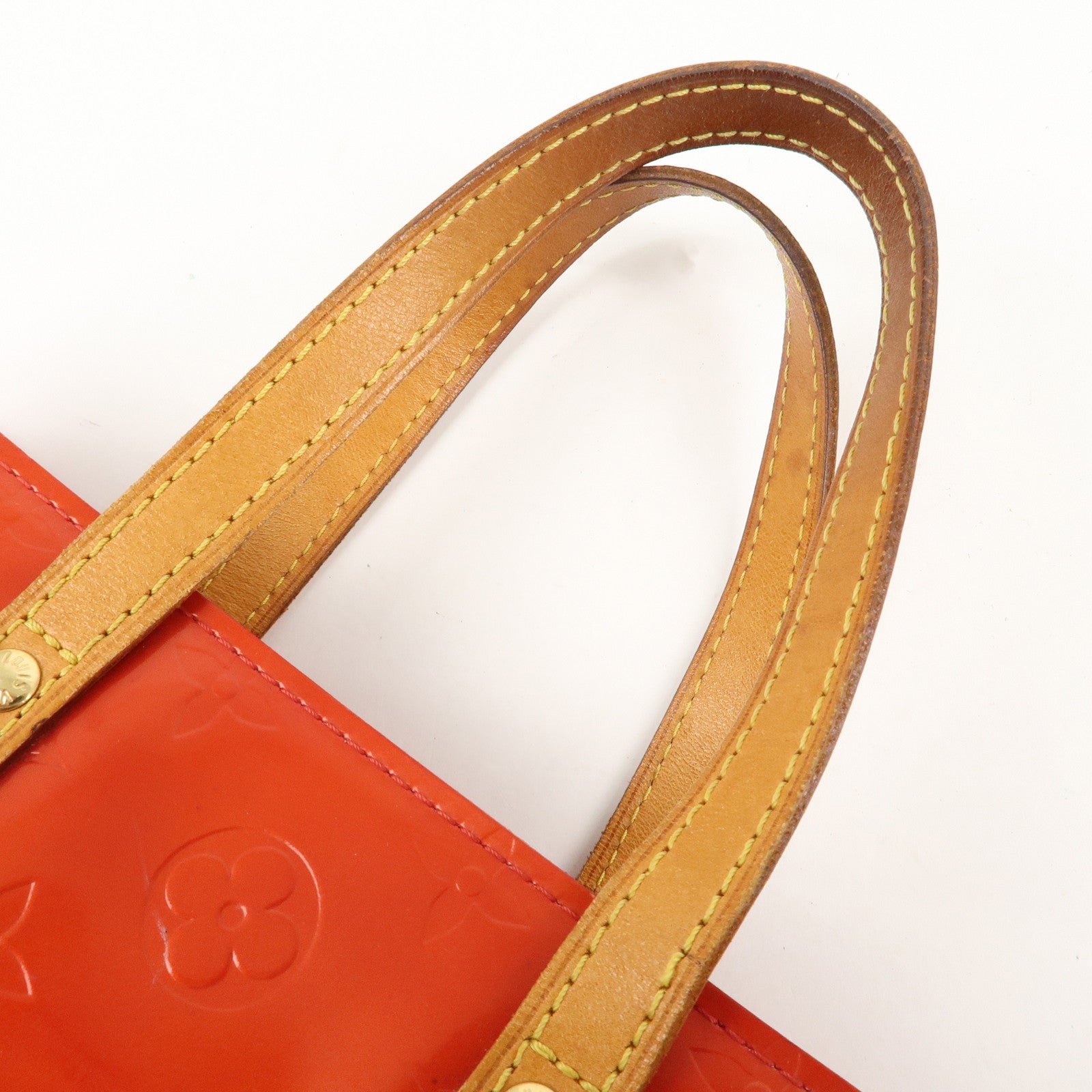 Louis Vuitton Monogram Vernis Lead PM Hand Bag Rouge M91088 Used